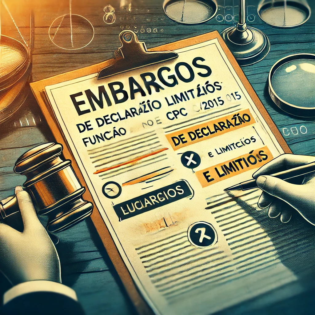 Embargos de Declaração no CPC/2015: Limitações, Finalidades e Regras para Correção de Omissão, Contradição, Obscuridade e Erro Material no Julgado