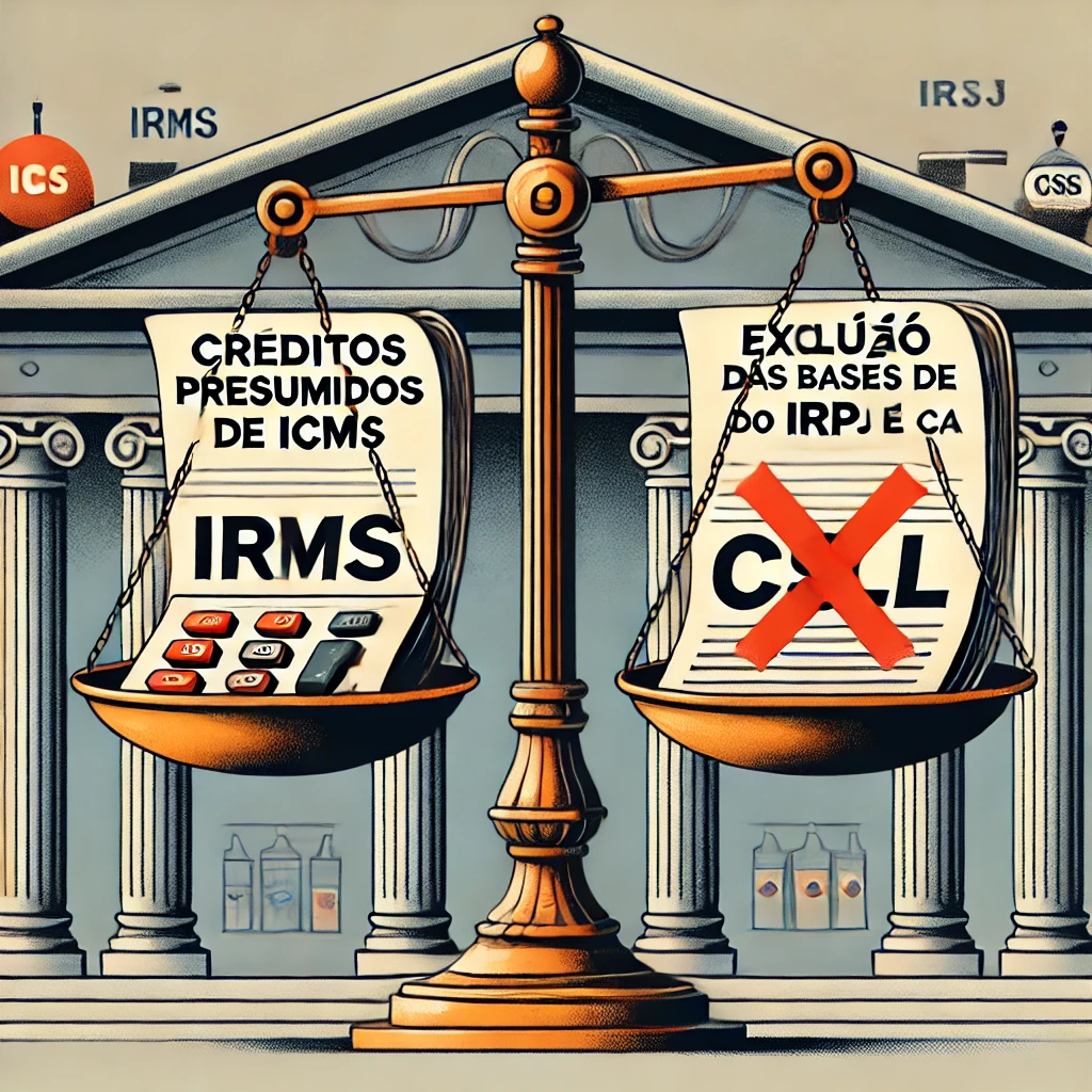 Exclusão dos créditos presumidos de ICMS das bases de cálculo do IRPJ e CSLL por ilegalidade e inconstitucionalidade em violação ao pacto federativo