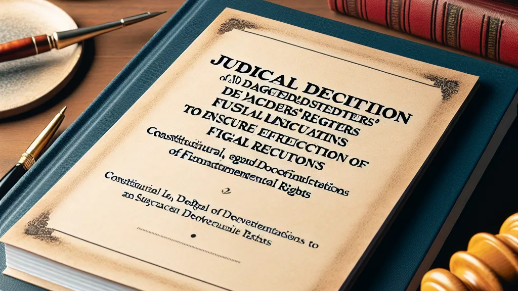 Decisão judicial e inscrição do devedor em cadastros de inadimplentes nas execuções fiscais: fundamentos constitucionais, legais e doutrinários para garantir efetividade e proteção dos direitos fundamentais