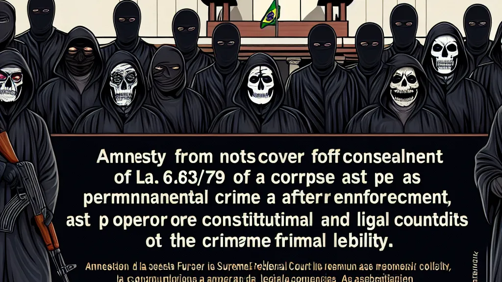 Anistia da Lei 6.683/79 não abrange ocultação de cadáver como crime permanente após vigência, conforme STF, com fundamentos constitucionais e legais para responsabilização penal