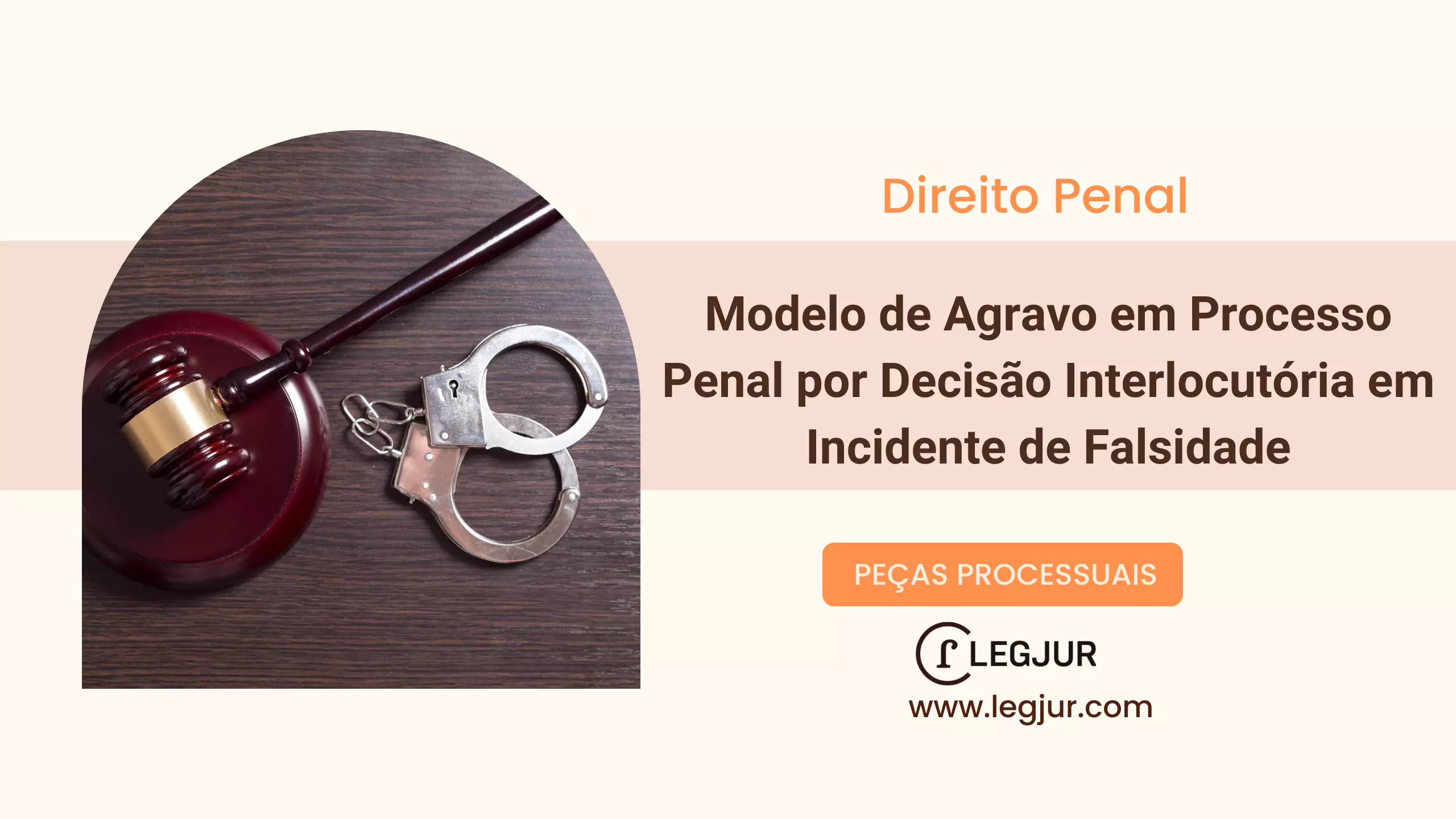 Modelo de Agravo em Processo Penal por Decisão Interlocutória em Incidente de Falsidade