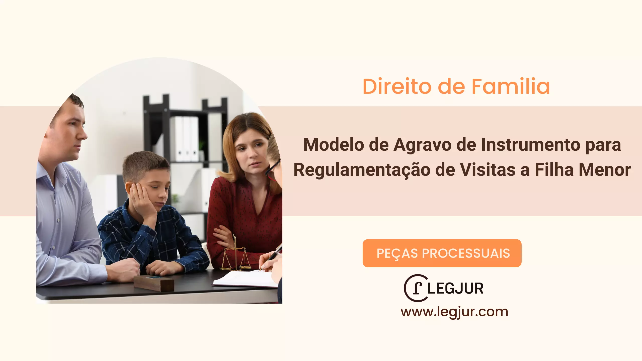 Modelo de Agravo de Instrumento para Regulamentação de Visitas a Filha Menor