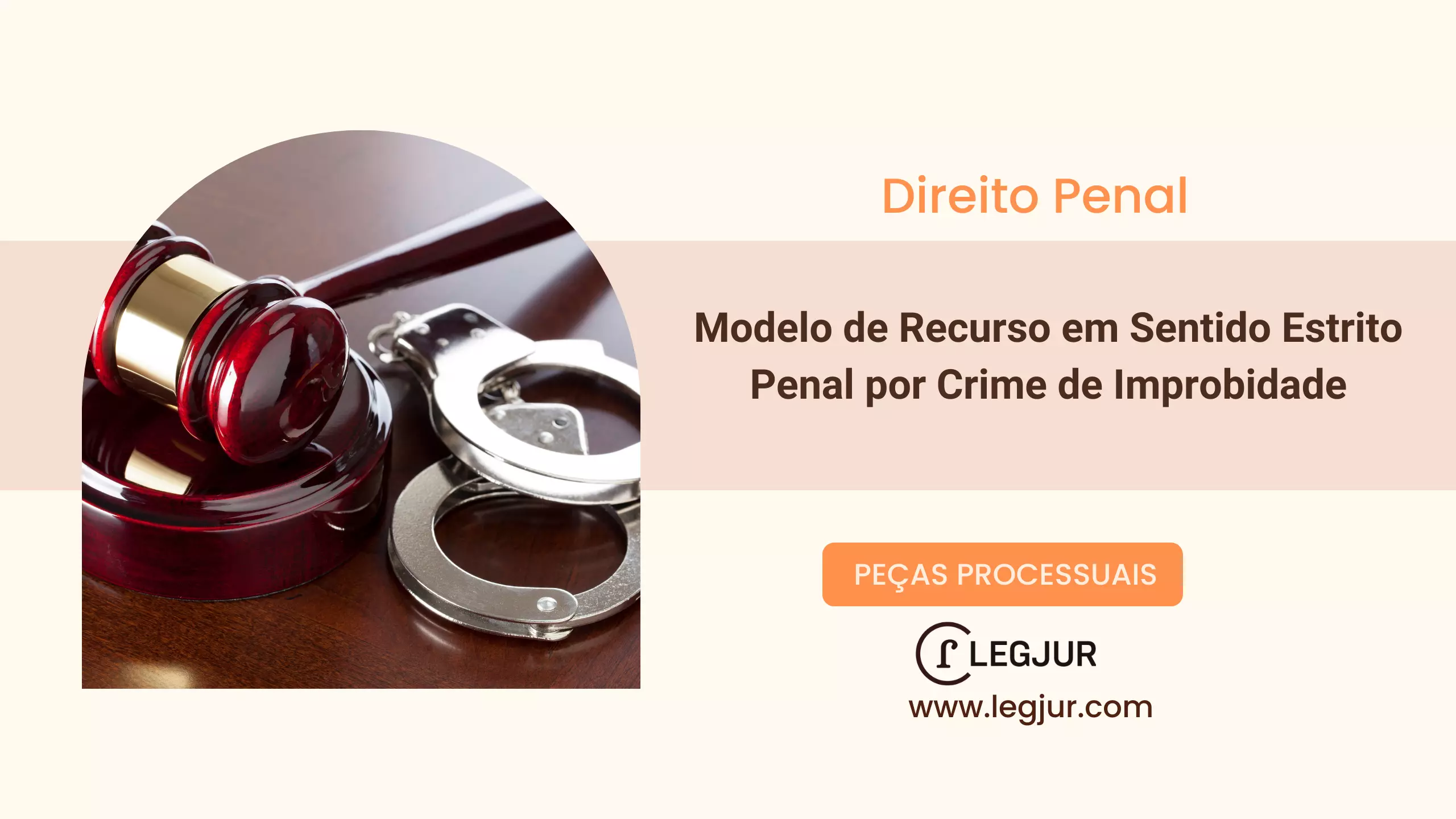 Modelo de Recurso em Sentido Estrito Penal por Crime de Improbidade