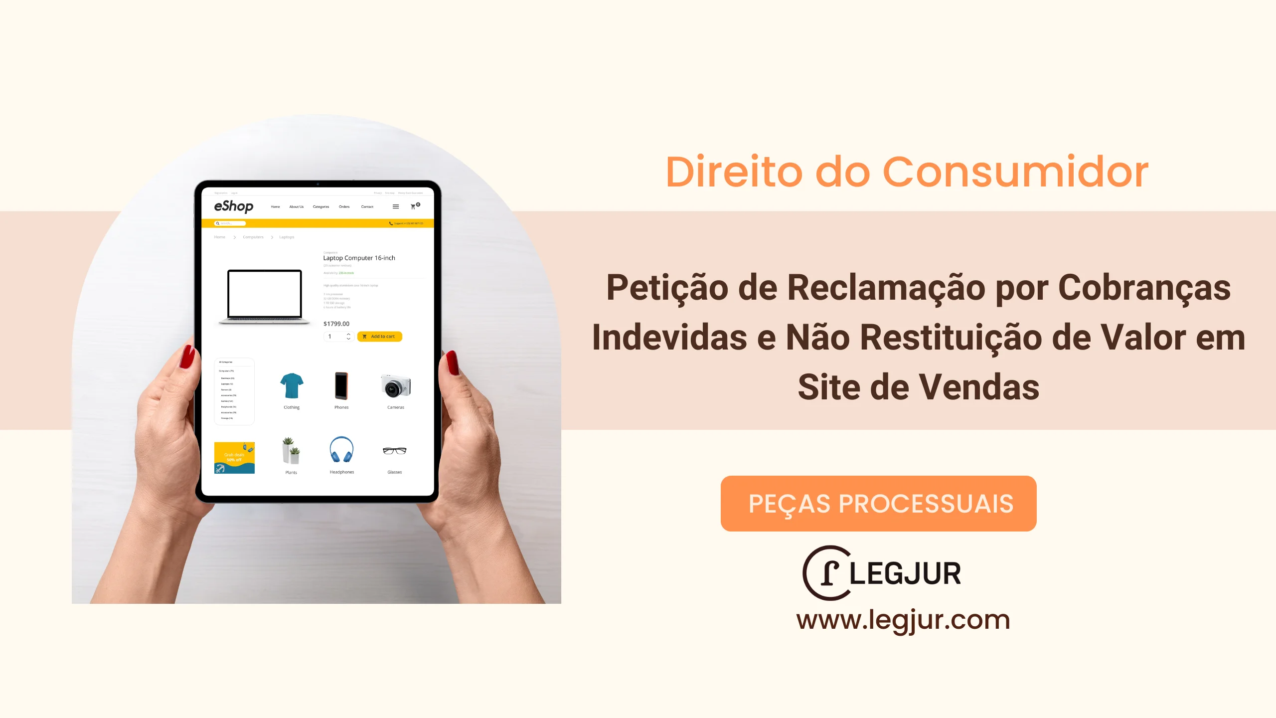 Petição de Reclamação por Cobranças Indevidas e Não Restituição de Valor em Site de Vendas