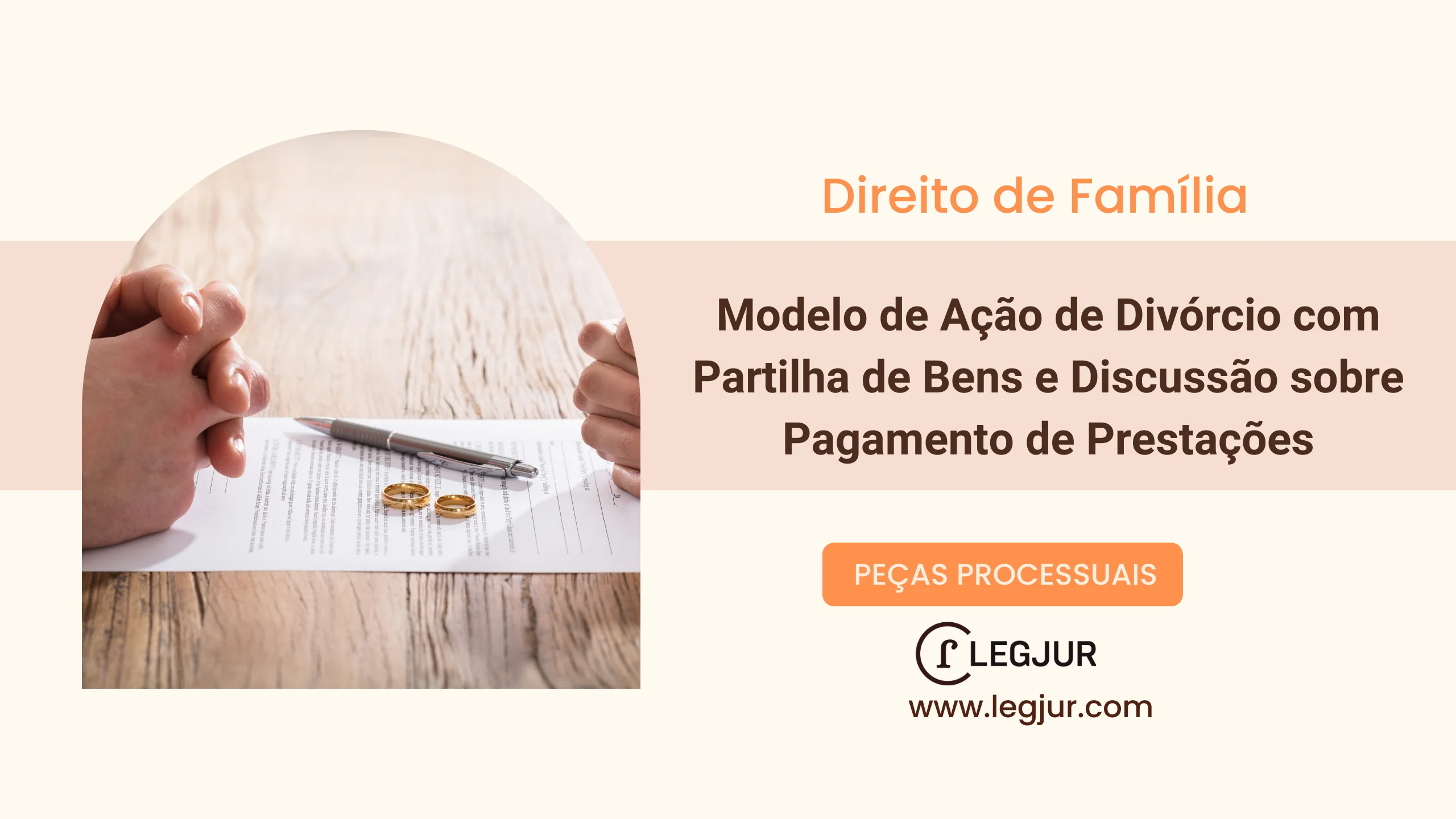 Modelo de Petição inicial para a ação de Divórcio com Partilha de Bens e Discussão sobre Pagamento de Prestações