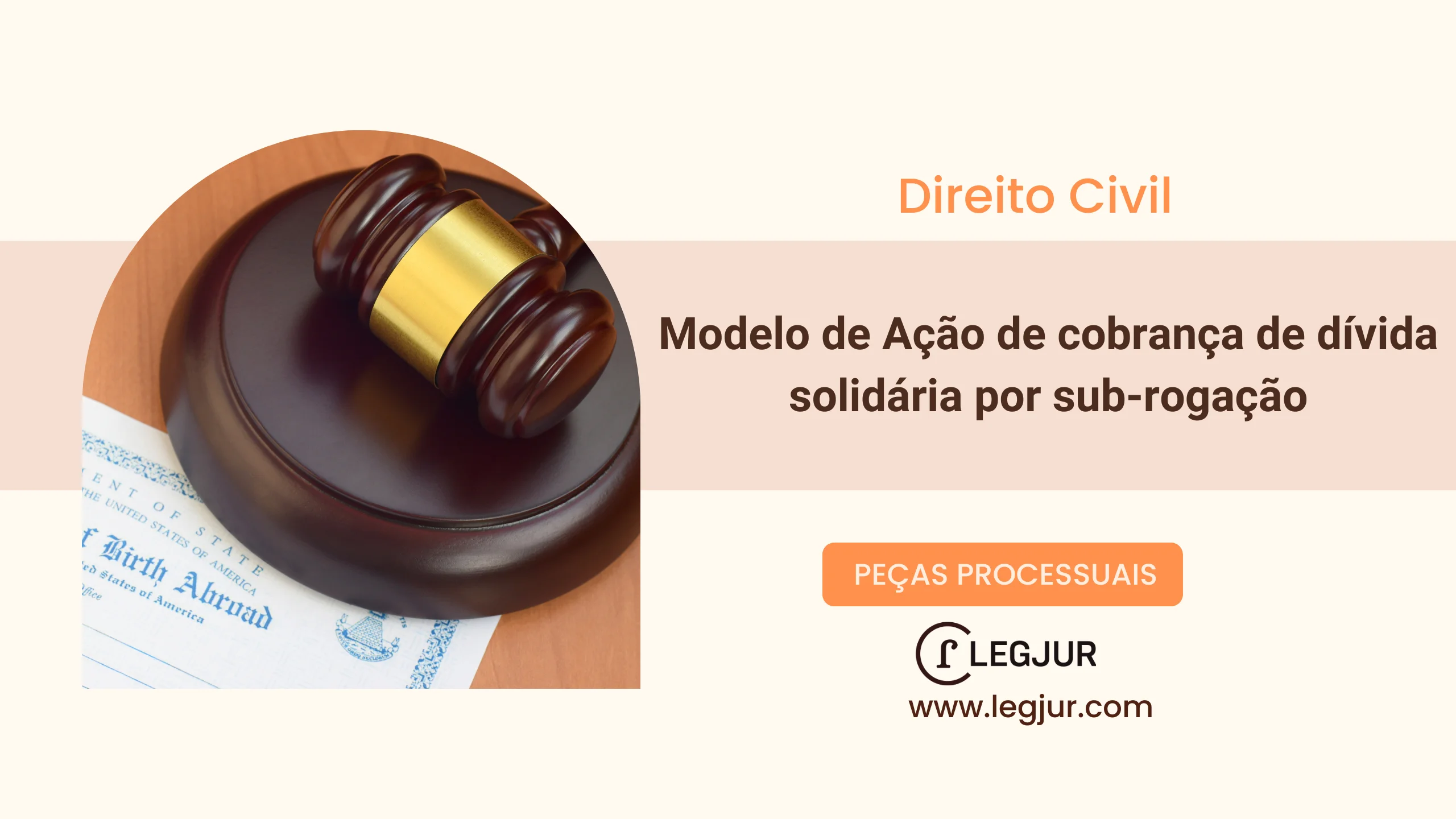 Modelo de Ação de cobrança de dívida solidária por sub-rogação