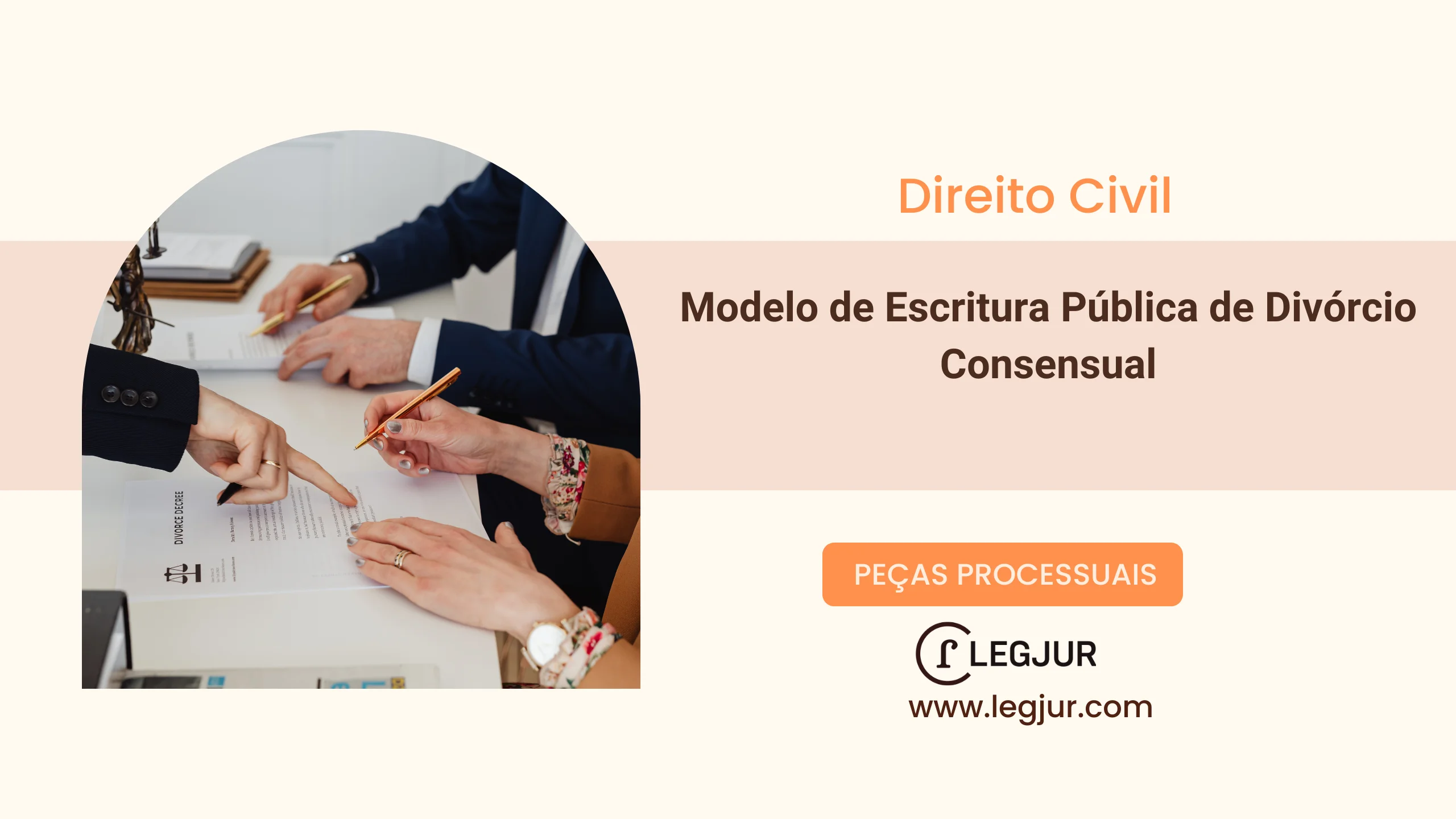 Modelo de Escritura Pública de Divórcio Consensual