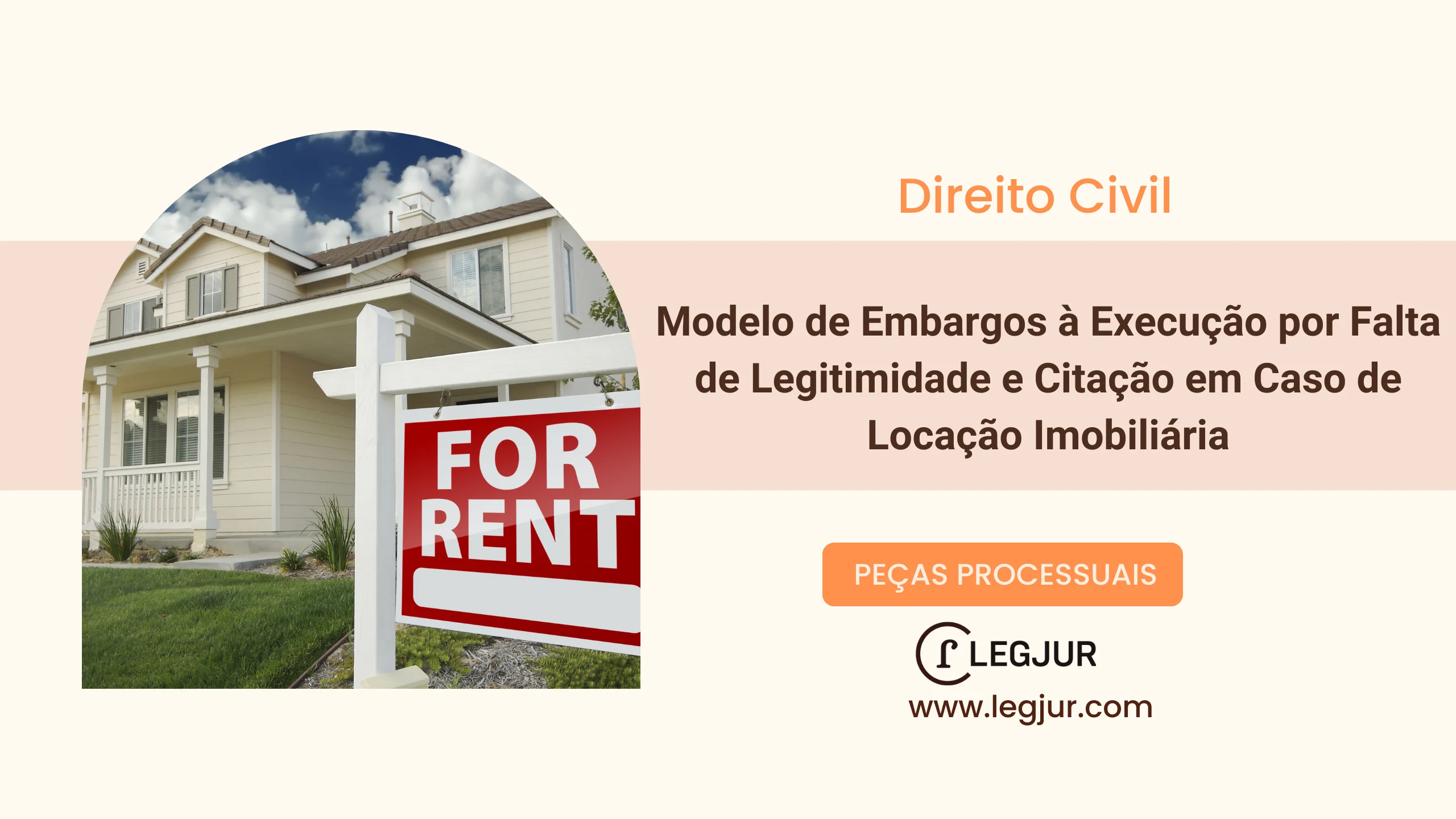 Modelo de Embargos à Execução por Falta de Legitimidade e Citação em Caso de Locação Imobiliária