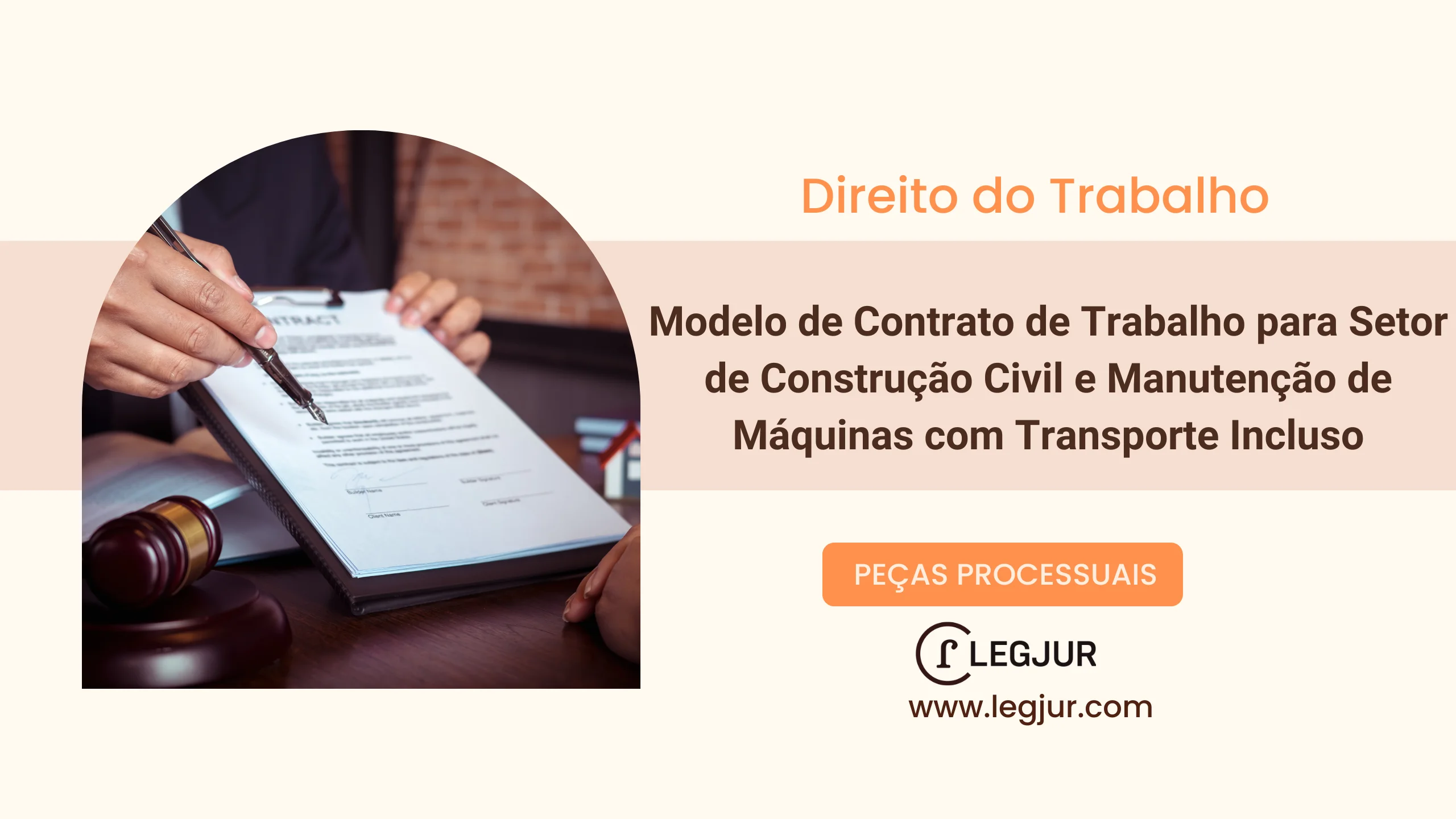 Modelo de Contrato de Trabalho para Setor de Construção Civil e Manutenção de Máquinas com Transporte Incluso