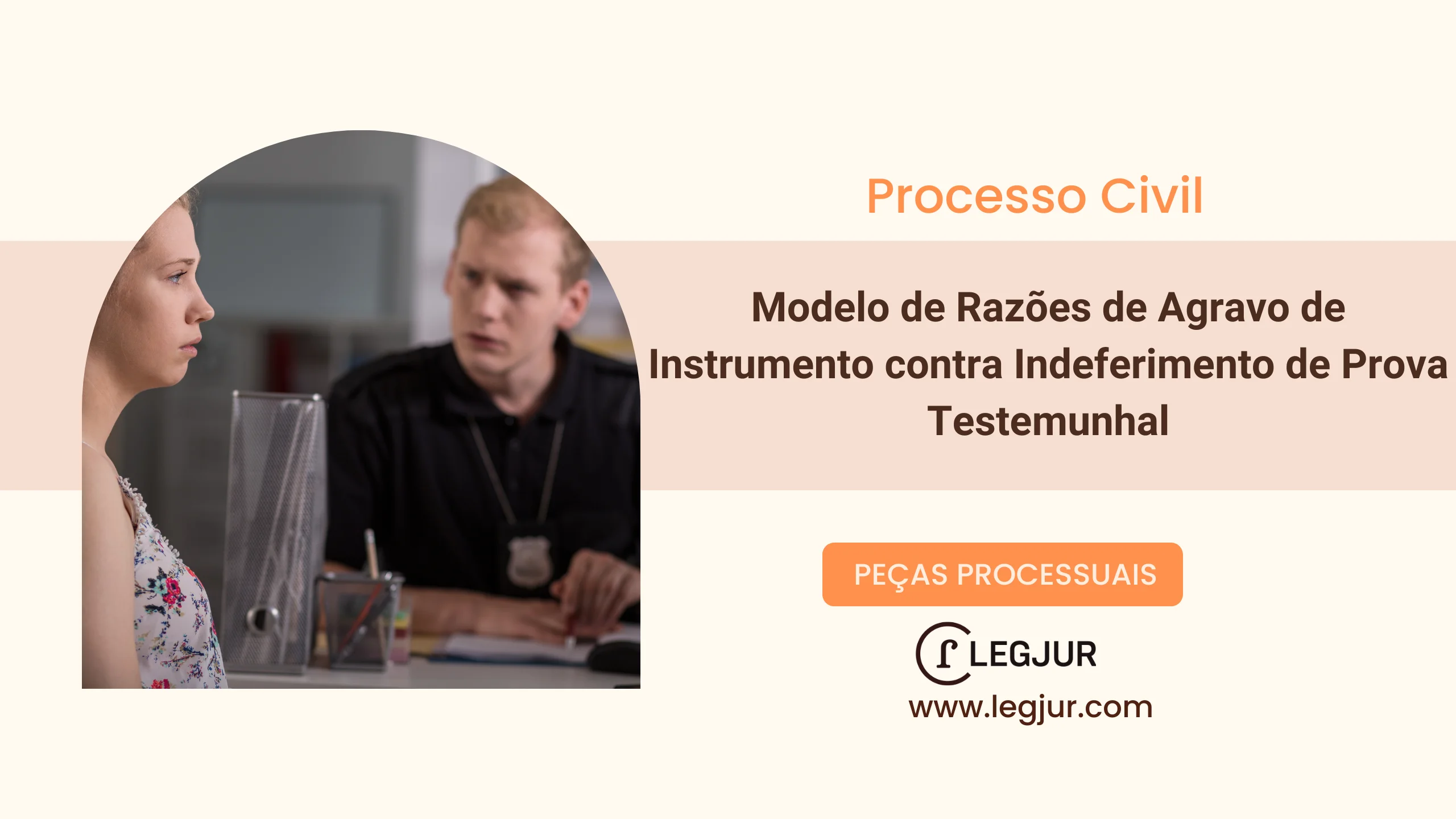 Modelo de Razões de Agravo de Instrumento contra Indeferimento de Prova Testemunhal