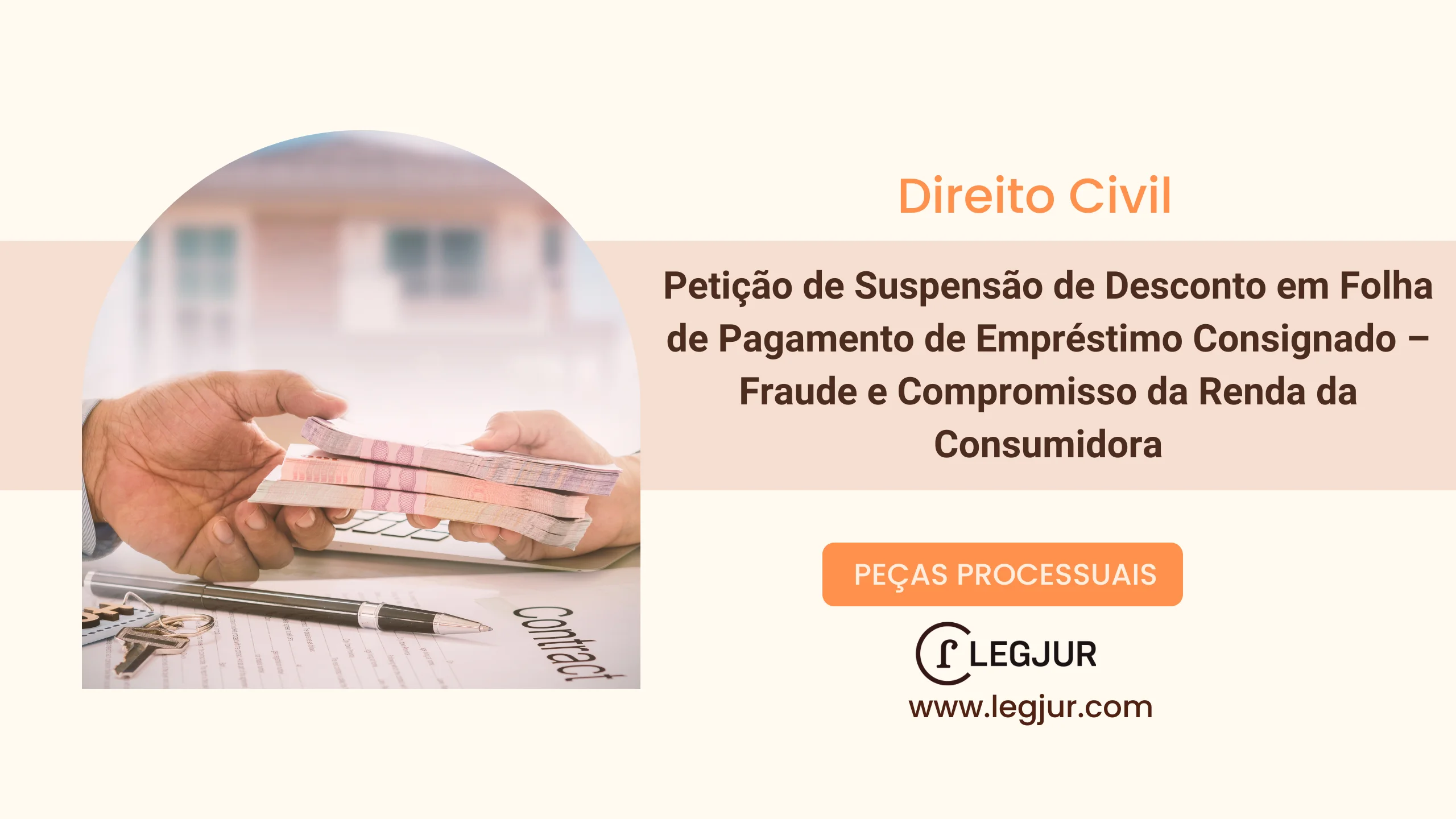 Petição de Suspensão de Desconto em Folha de Pagamento de Empréstimo Consignado – Fraude e Compromisso da Renda da Consumidora