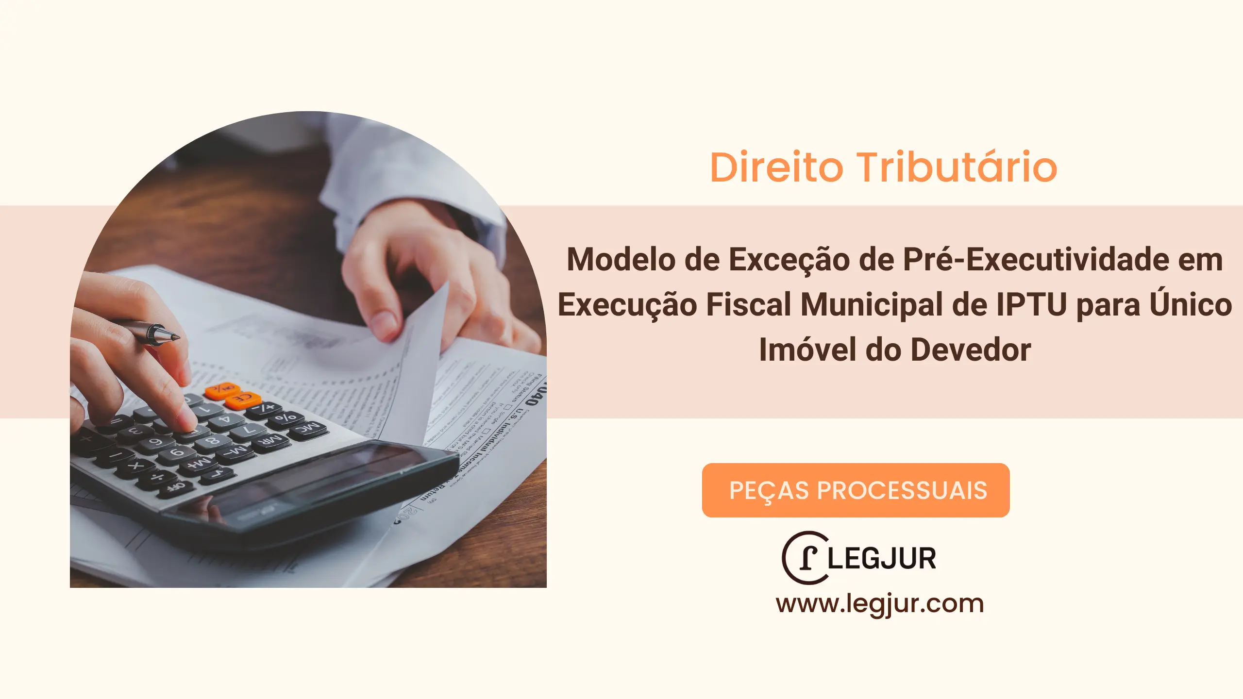 Modelo de Exceção de Pré-Executividade em Execução Fiscal Municipal de IPTU para Único Imóvel do Devedor