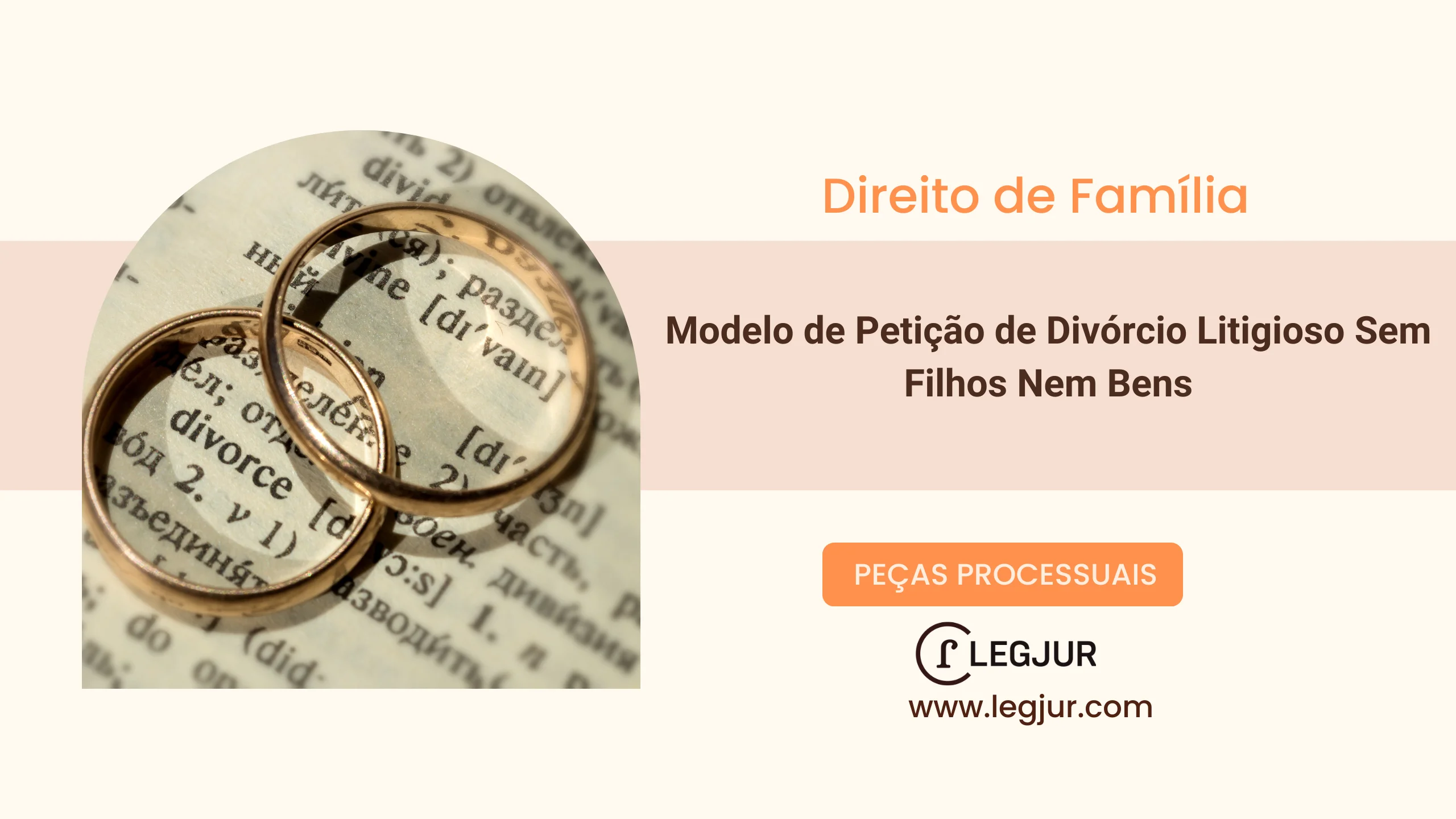 Modelo de Petição de Divórcio Litigioso Sem Filhos Nem Bens