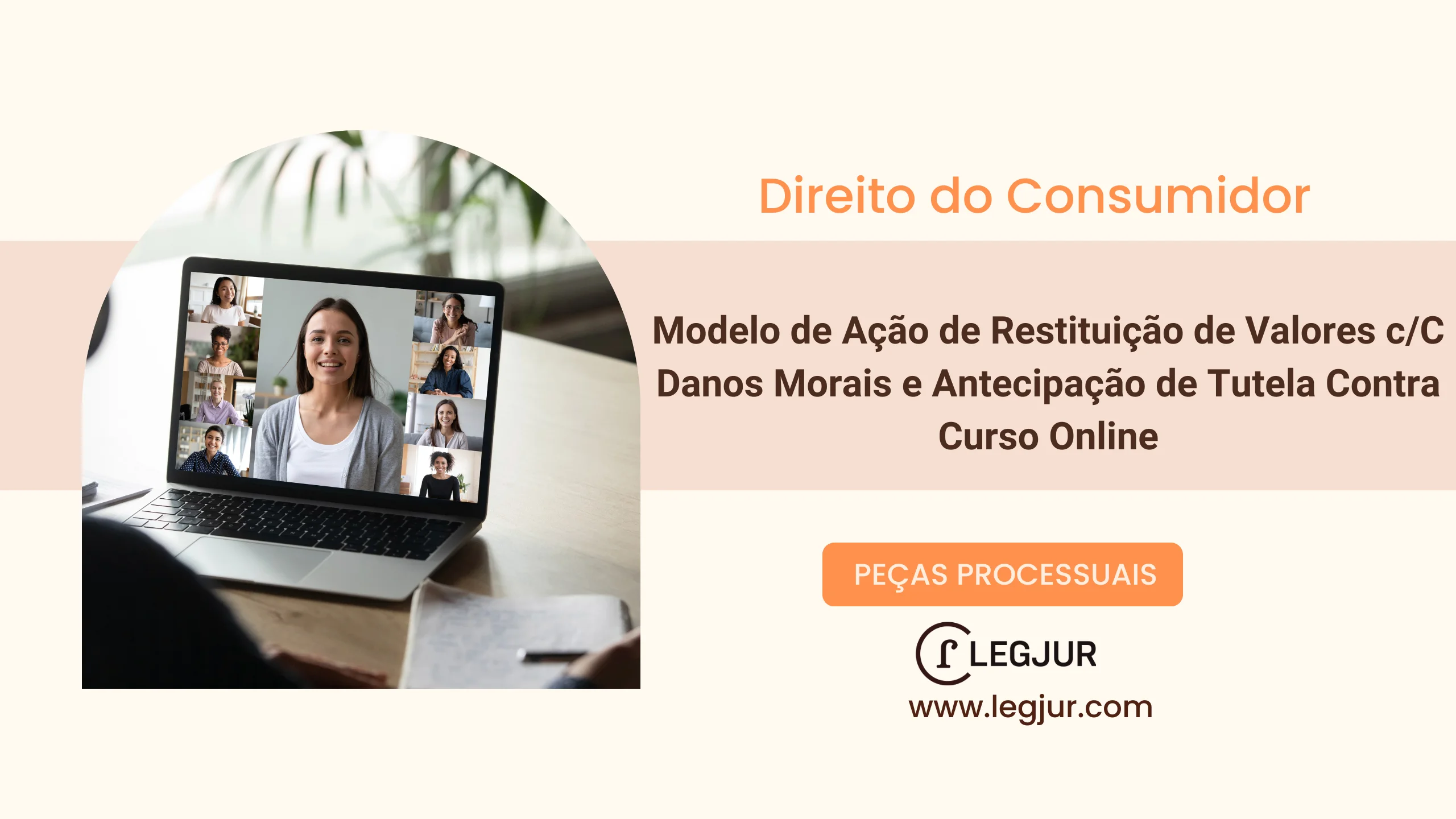 Modelo de Ação de Restituição de Valores c/C Danos Morais e Antecipação de Tutela Contra Curso Online