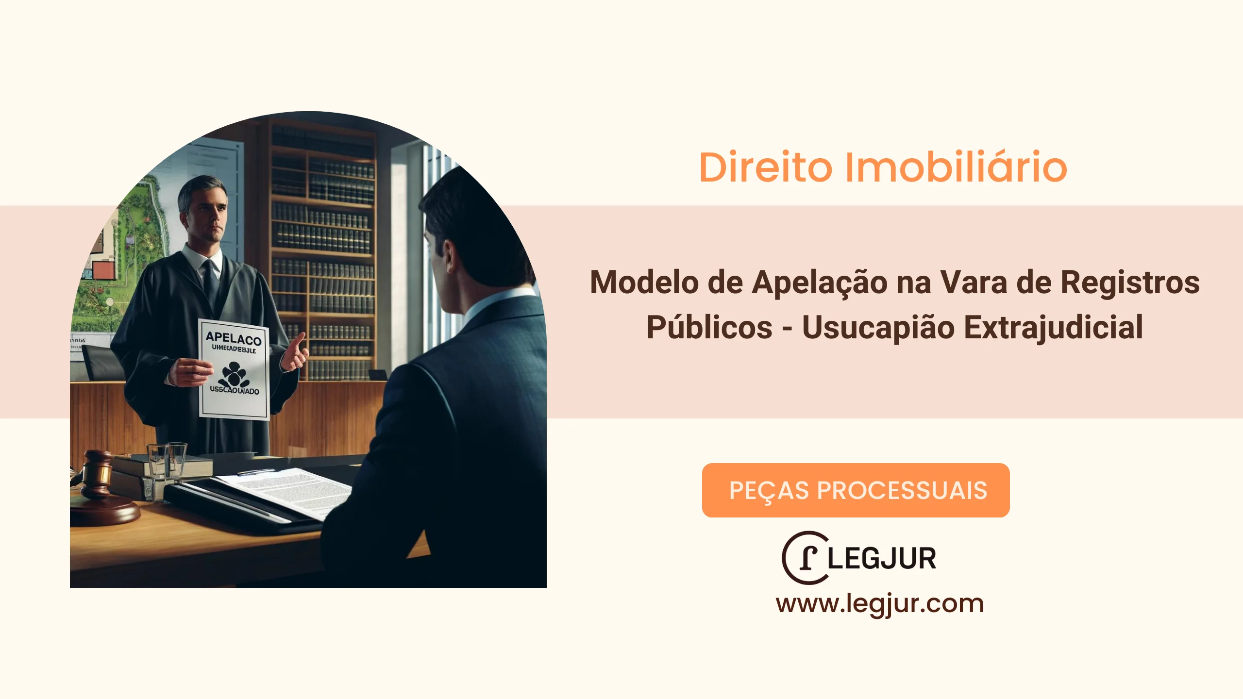 Modelo de Apelação contra sentença que julgou procedente a dúvida registral em usucapião extrajudicial