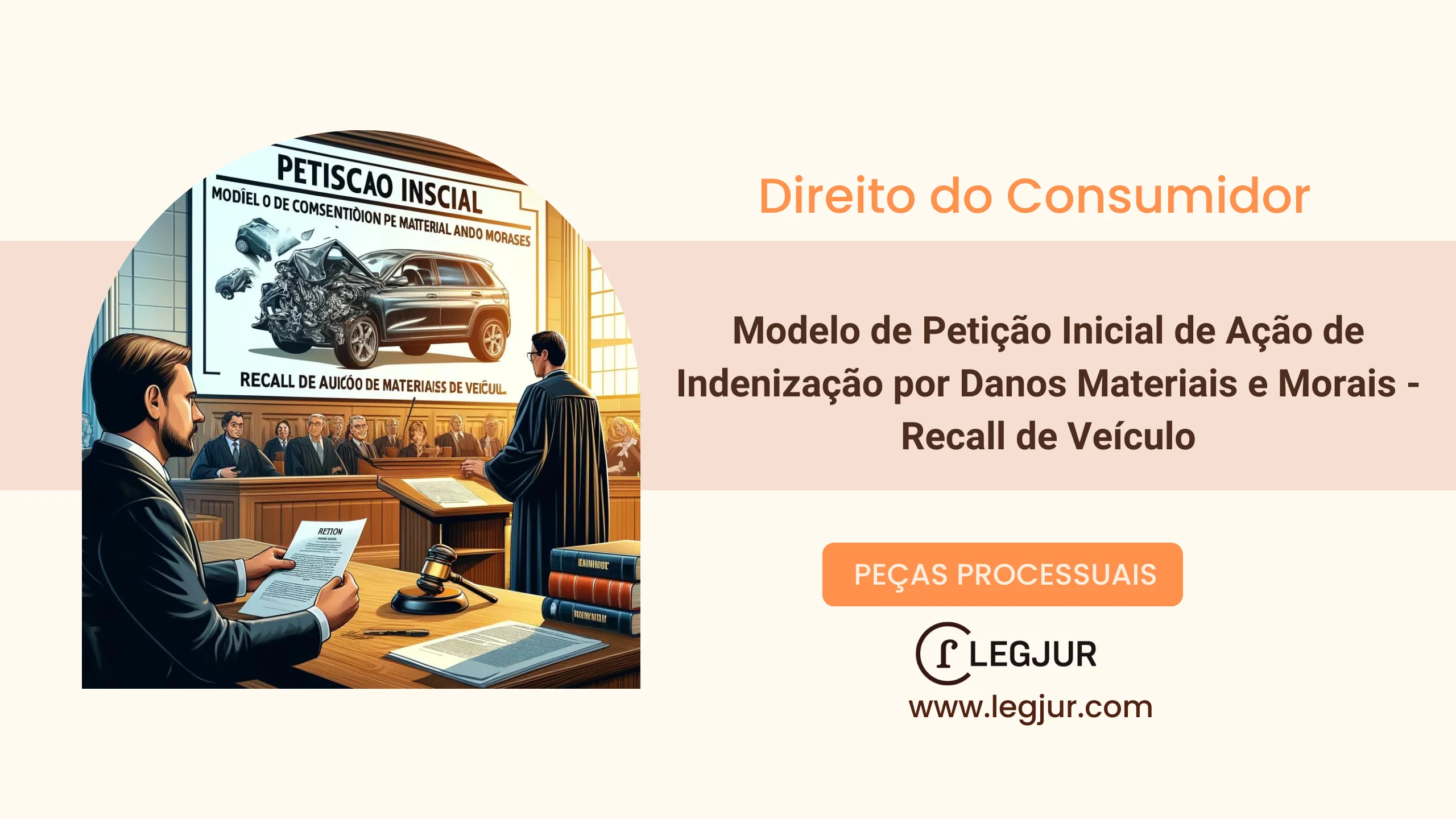 Modelo de Ação de Indenização por Danos Materiais e Morais Contra Concessionária de Veículo por Vício de Qualidade em Produto e Acidente Automobilístico