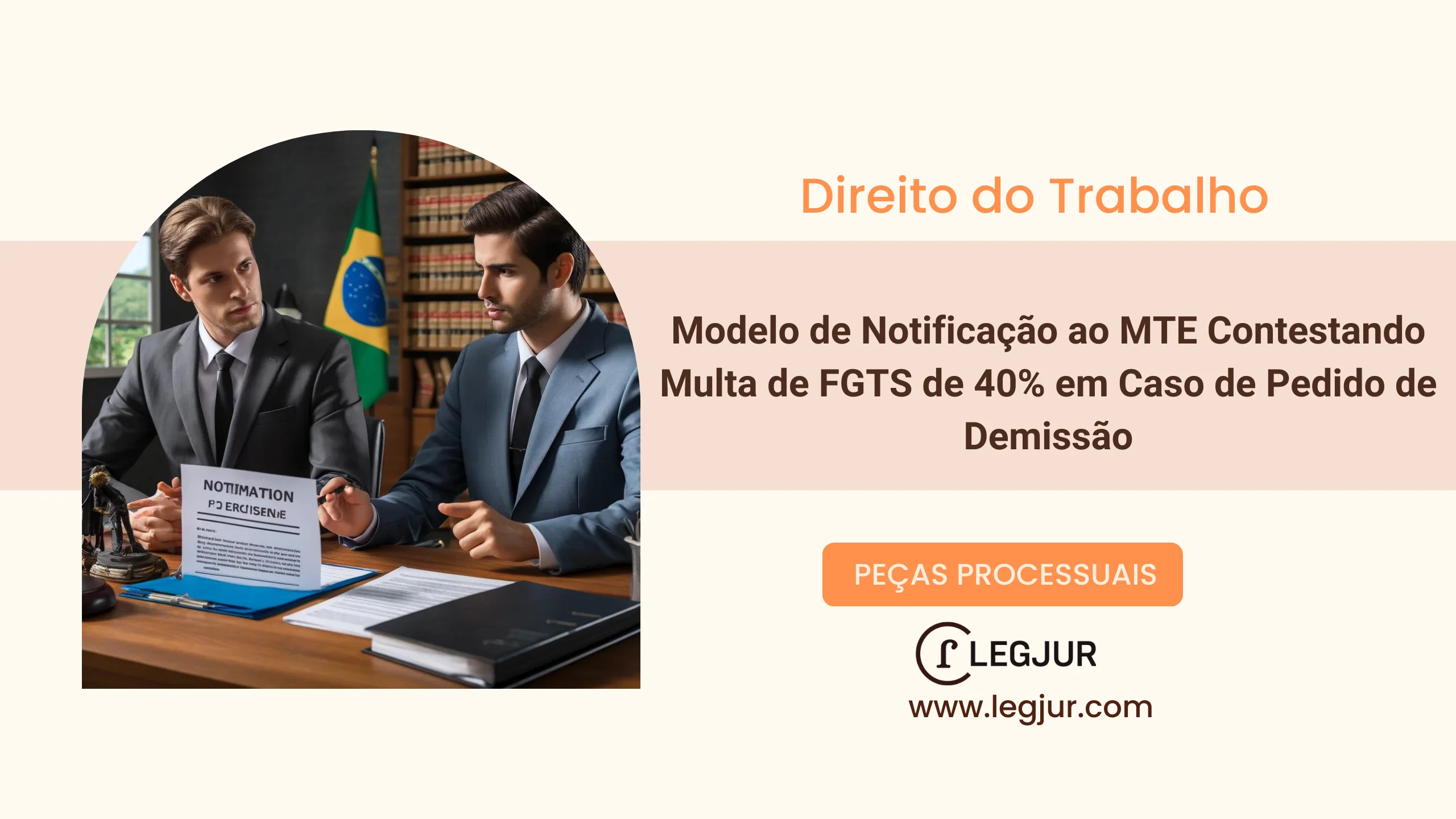 Modelo de Notificação ao MTE Contestando Multa de FGTS de 40% em Caso de Pedido de Demissão