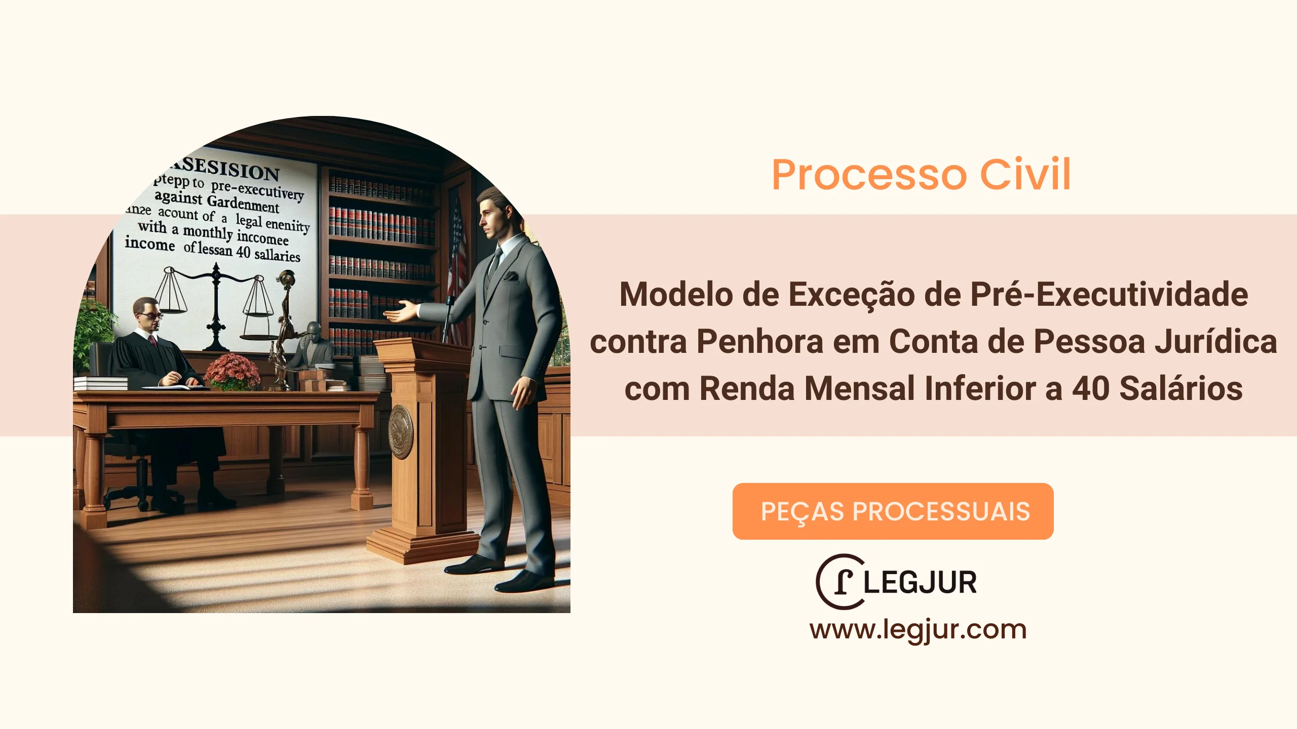 Modelo de Exceção de Pré-Executividade contra Penhora em Conta de Pessoa Jurídica com Renda Mensal Inferior a 40 Salários