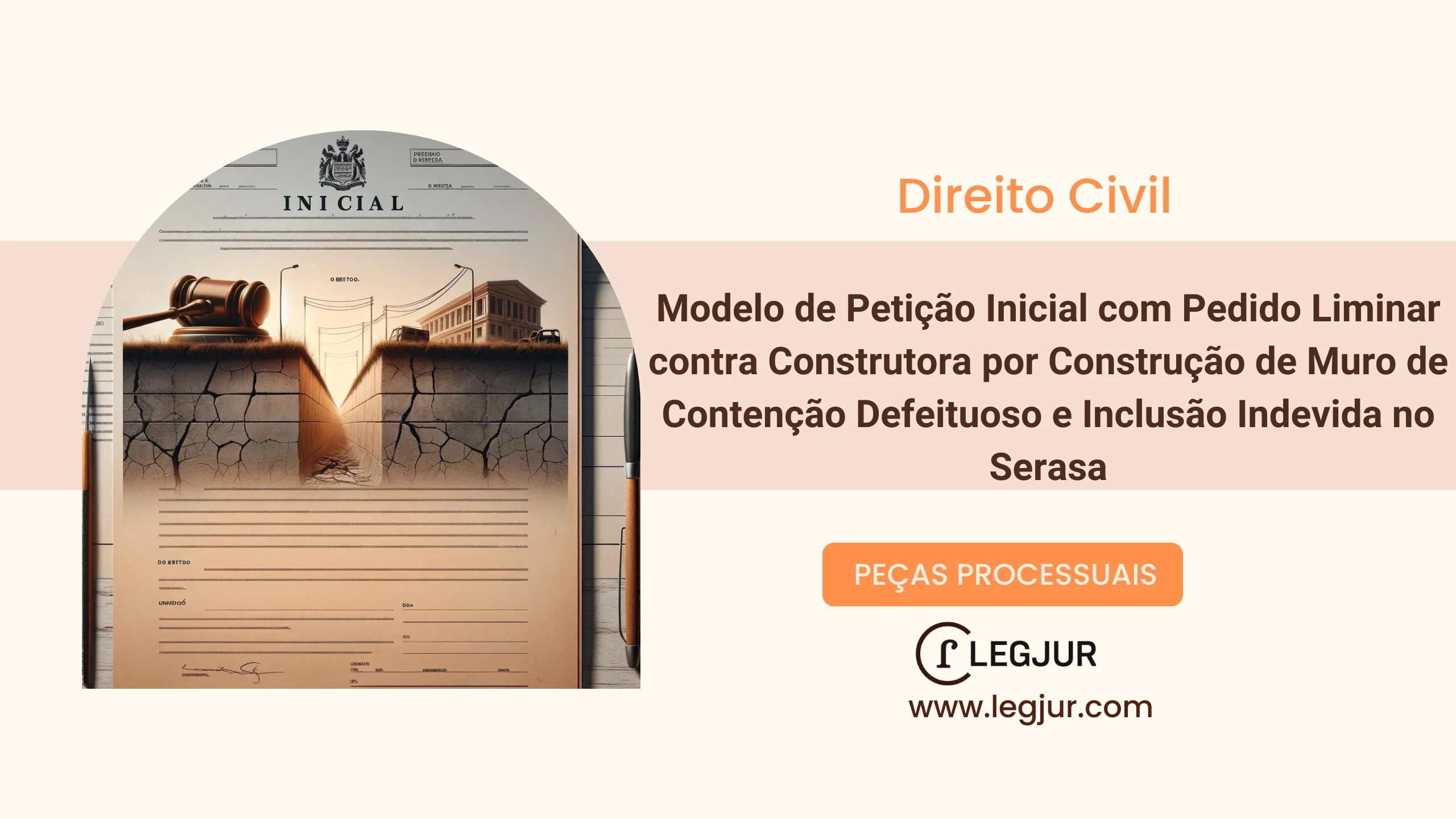 Modelo de Ação de Obrigação de Fazer com Indenização por Danos Materiais e Morais e Pedido Liminar Contra Construtora por Vícios Construtivos e Inclusão Indevida em Cadastro de Inadimplentes