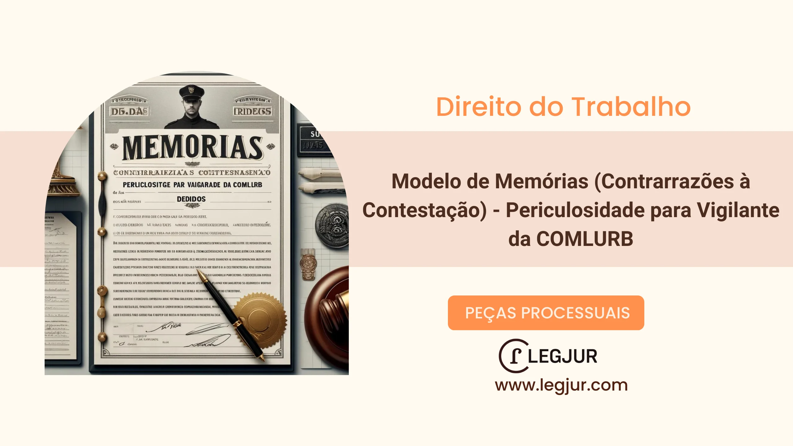 Modelo de Memórias (Contrarrazões à Contestação) - Periculosidade para Vigilante da COMLURB