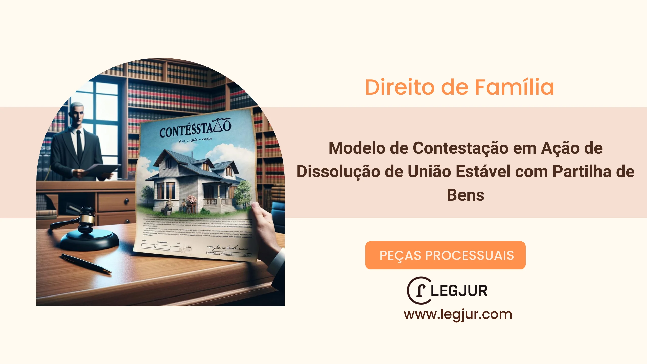 Modelo de Contestação em Ação de Dissolução de União Estável com Partilha de Bens