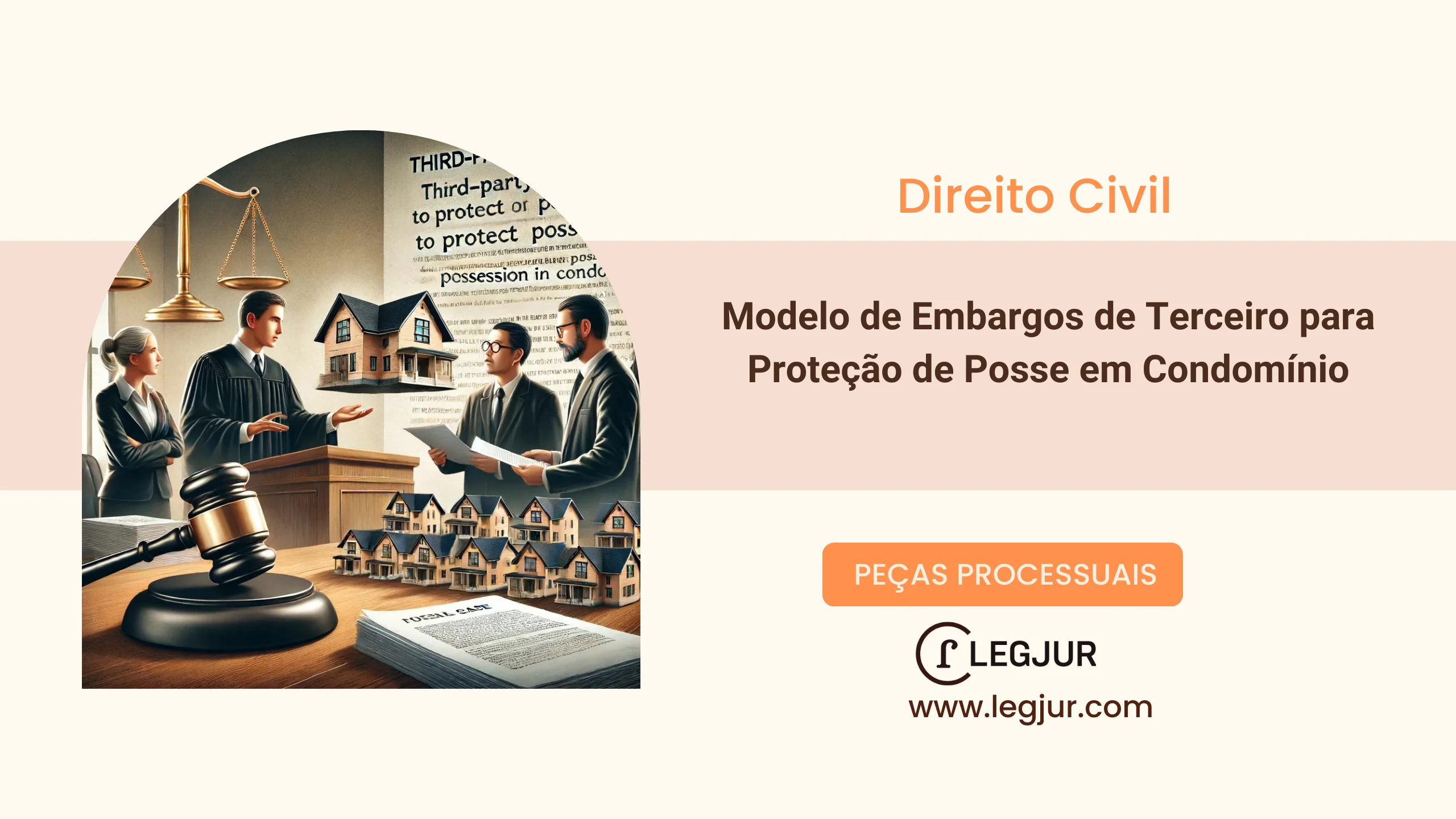 Modelo de Embargos de Terceiros para Defesa de Posse e Direitos Patrimoniais de Compradores de Lotes em Condomínio