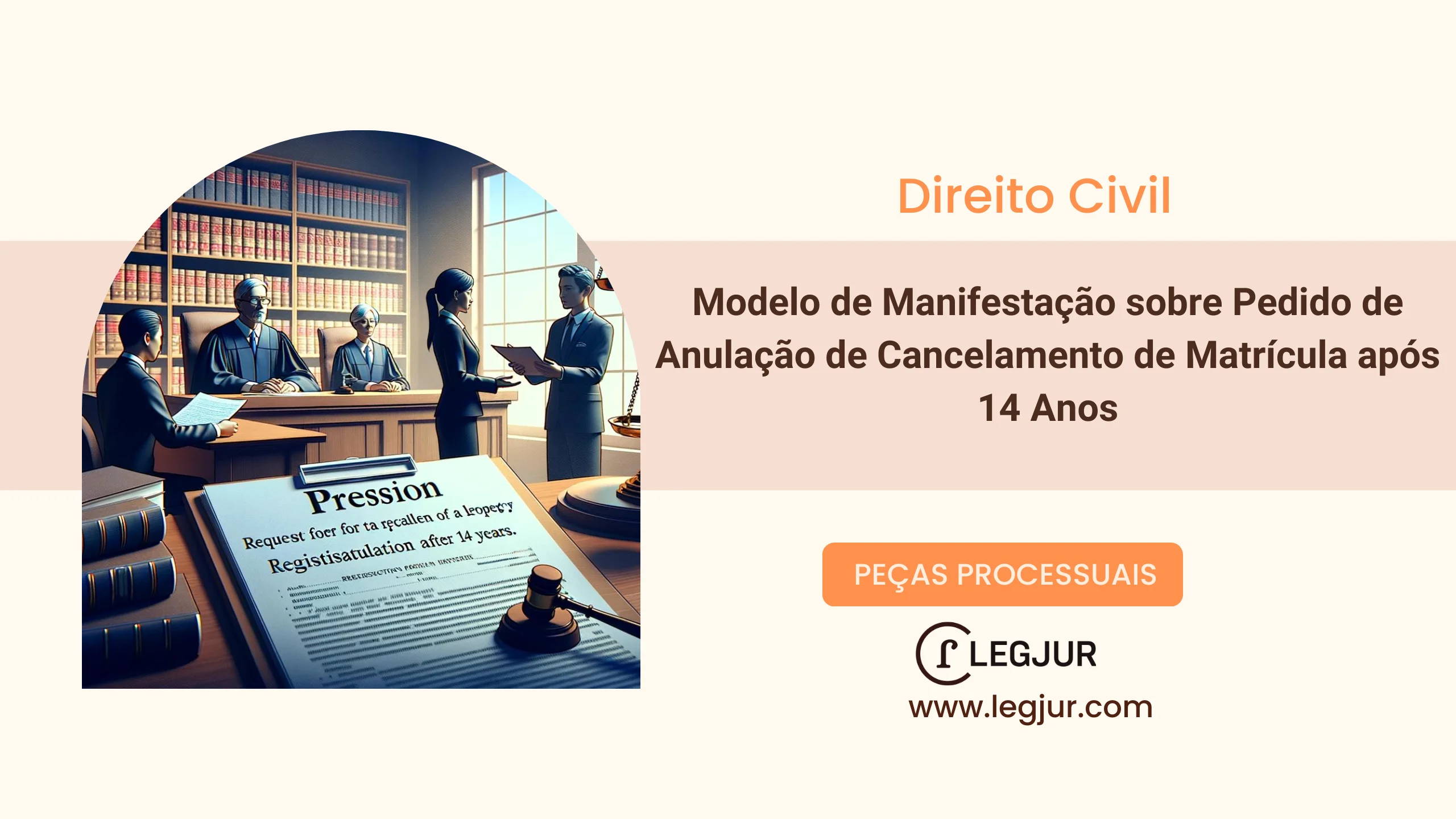 Modelo de Manifestação contra Pedido de Anulação de Cancelamento de Matrícula por Prescrição e Coisa Julgada