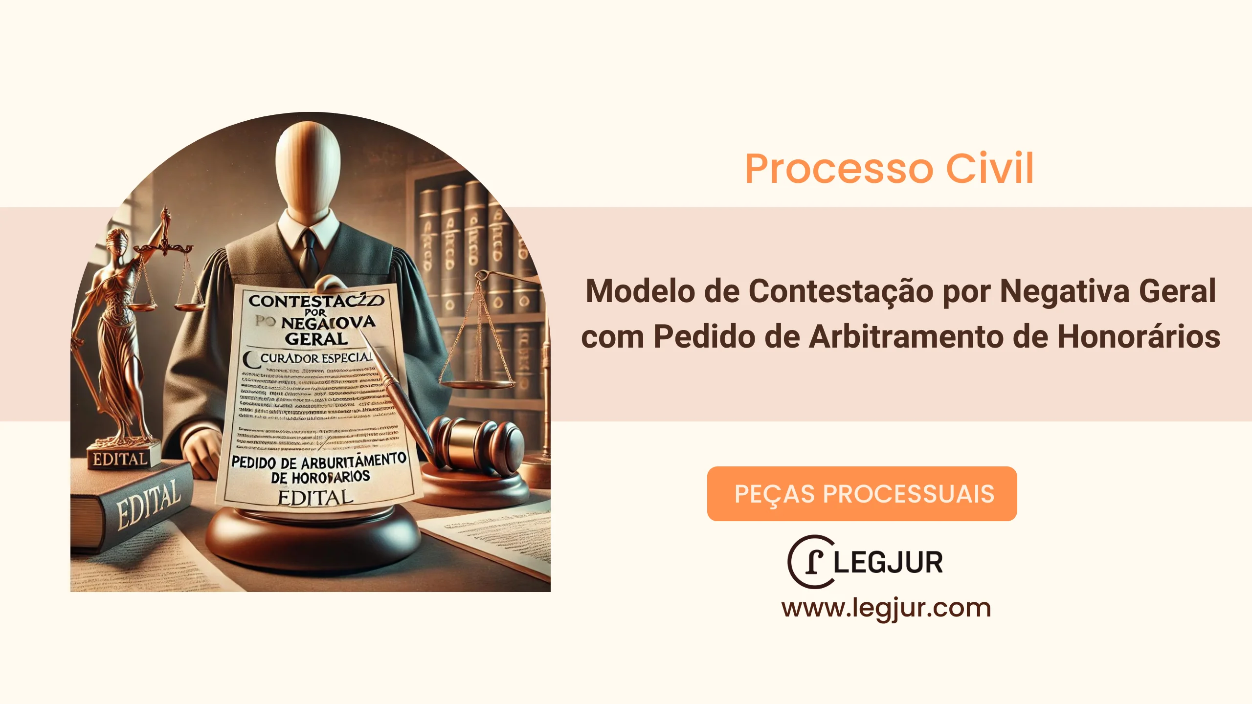 Modelo de Contestação por Negativa Geral em Ação de Desconsideração da Personalidade Jurídica com Fundamentação no CPC/2015 e Pedido de Arbitramento de Honorários