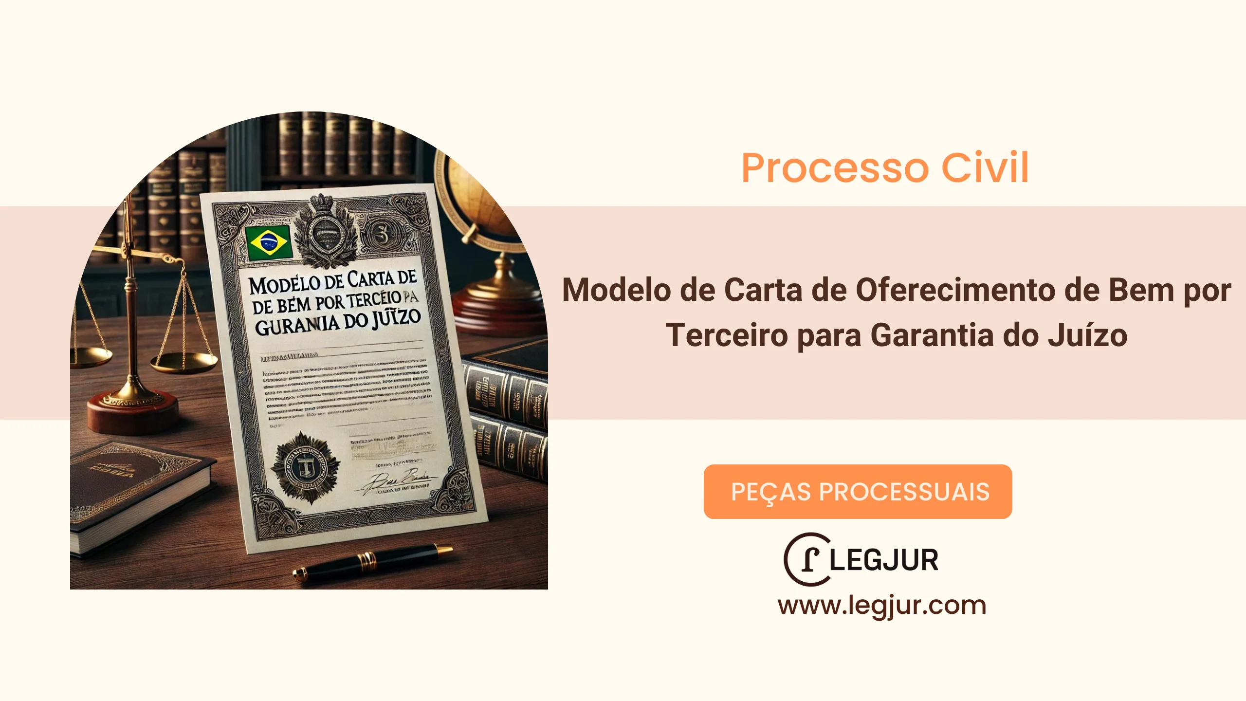 Modelo de Carta de Oferecimento de Bem por Terceiro para Garantia do Juízo em Embargos à Execução com Base no CPC/2015, Art. 919, § 1º