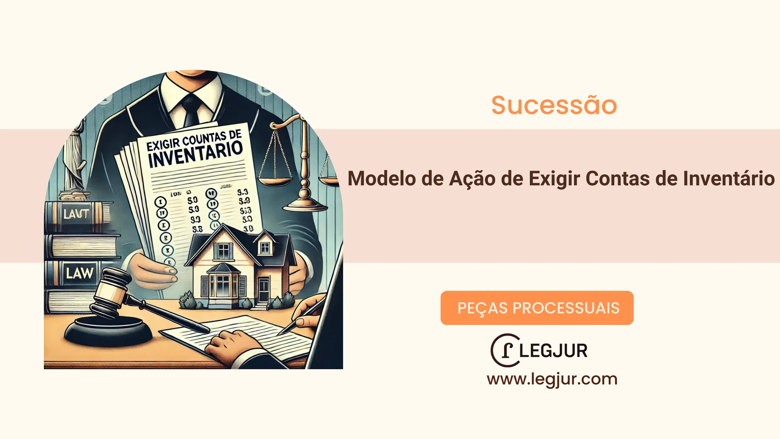 Modelo de Ação de Exigir Contas de Inventariante por Herdeiro com Base no CPC/2015, Art. 550