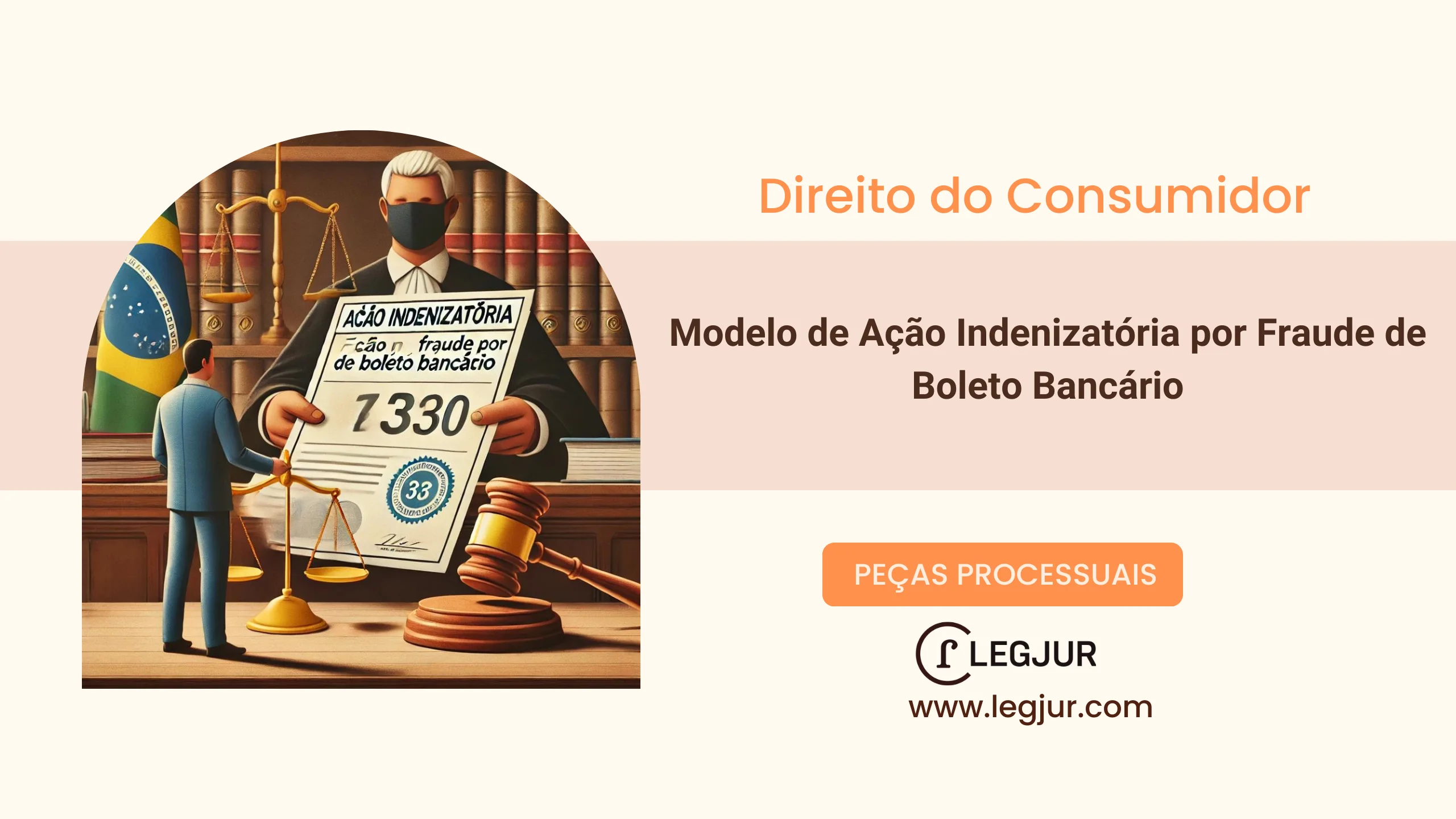 Modelo de Ação Indenizatória por Fraude de Boleto Bancário: Reparação de Danos Materiais e Morais Decorrentes de Falha na Prestação de Serviços