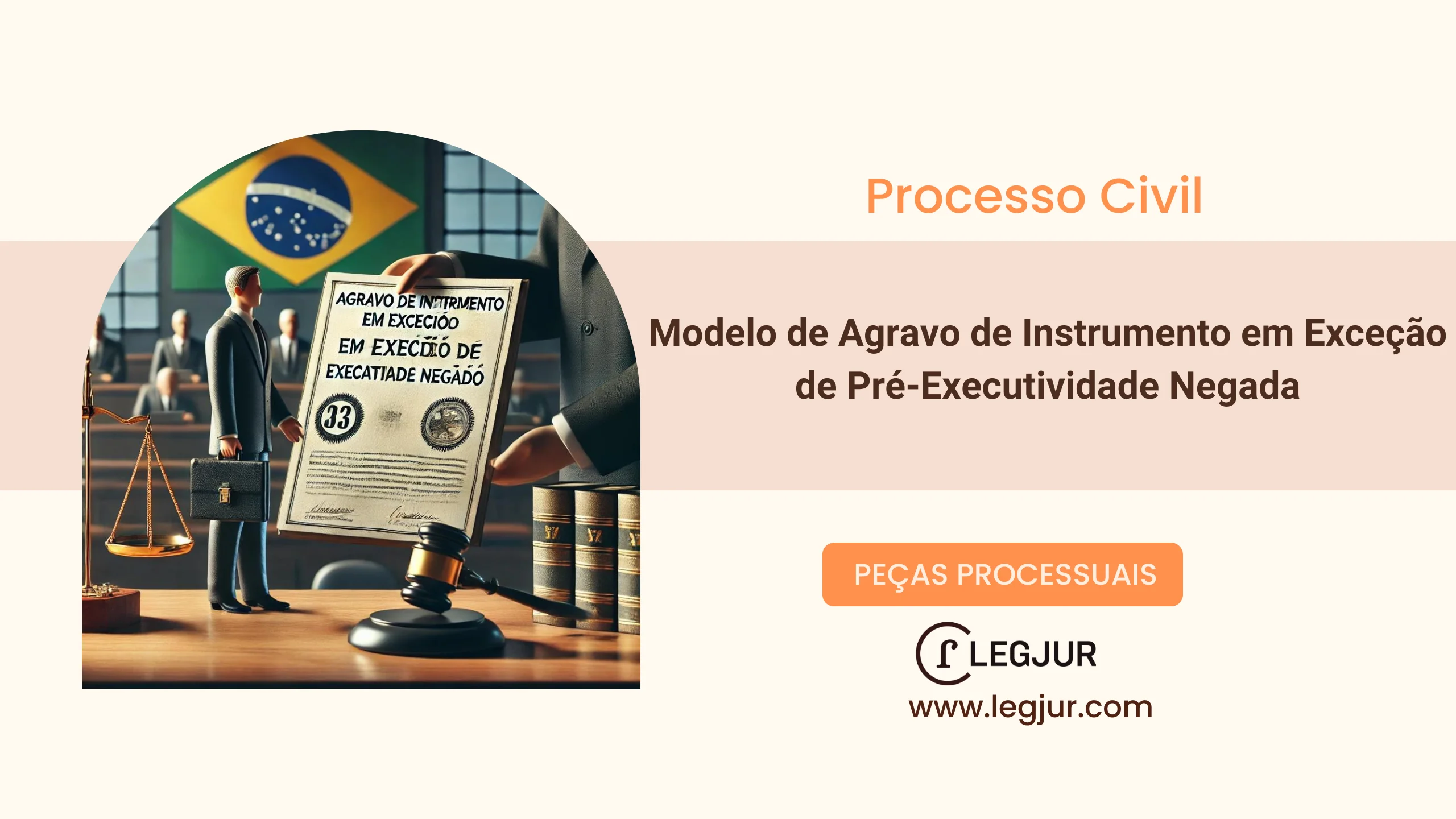 Modelo de Agravo de Instrumento em Exceção de Pré-Executividade Negada