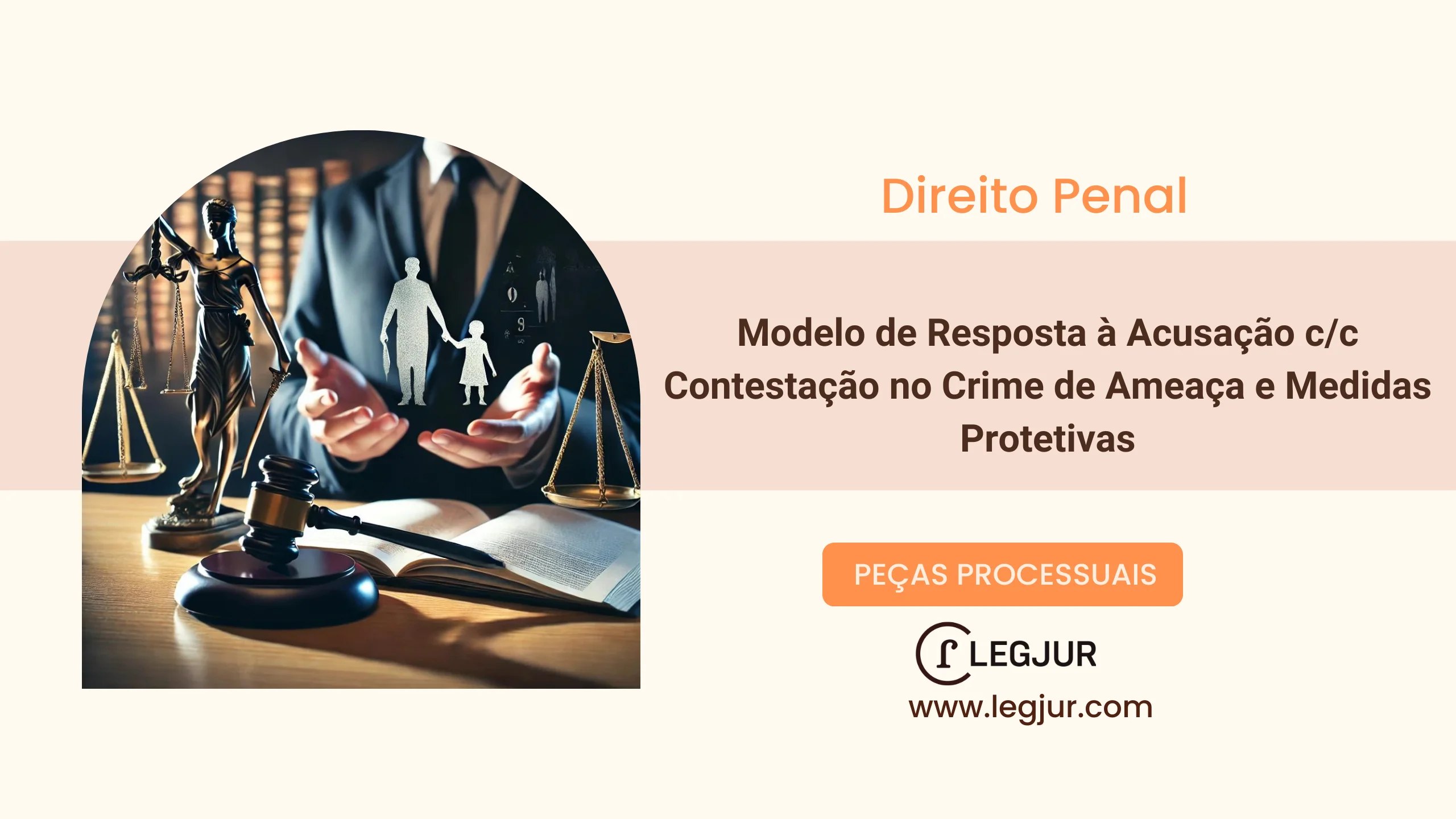 Modelo de Resposta à Acusação com Contestação em Caso de Crime de Ameaça e Medidas Protetivas
