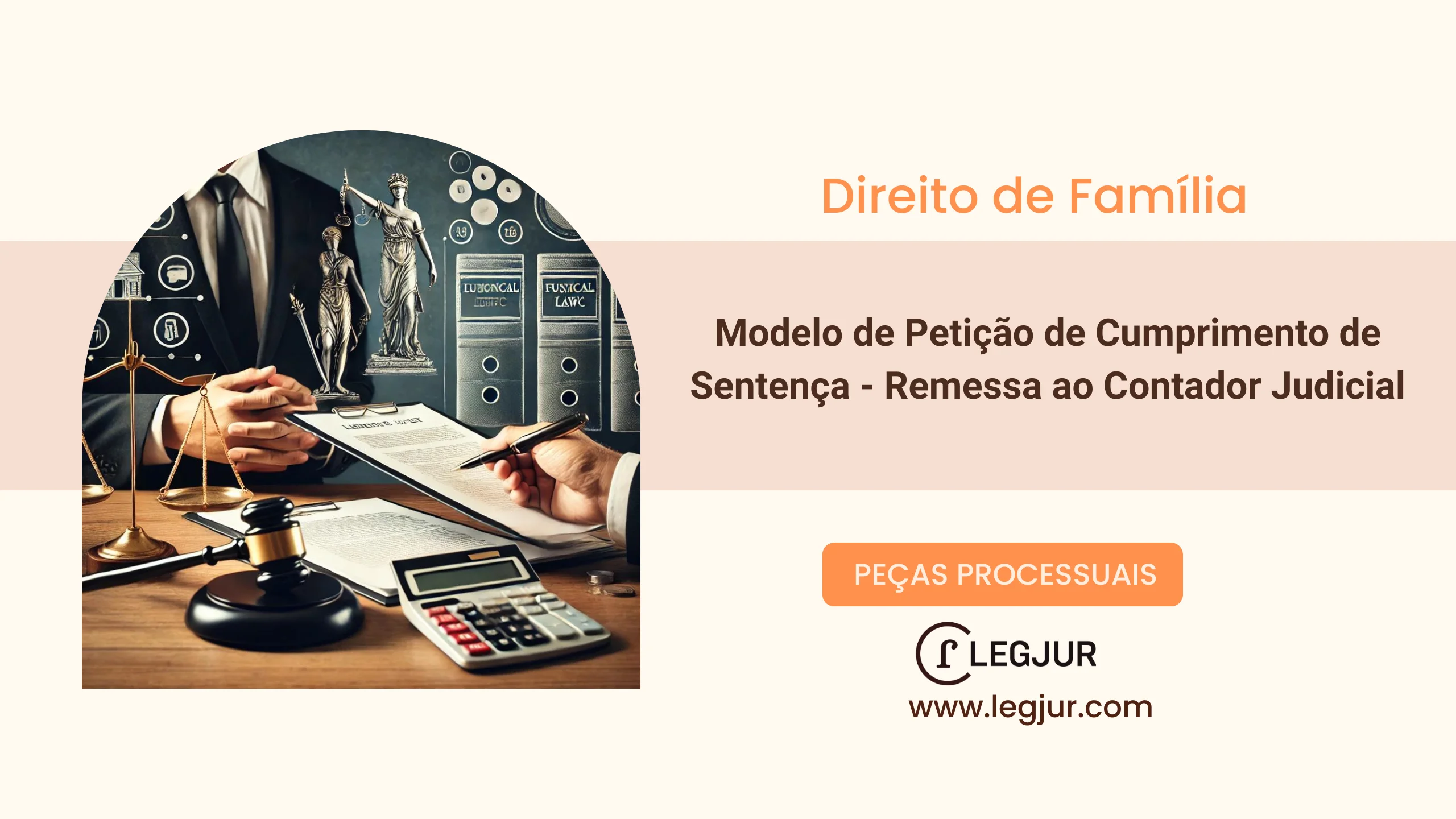 Modelo de Cumprimento de Sentença em Ação de Separação Litigiosa de União Estável com Fixação de Alimentos