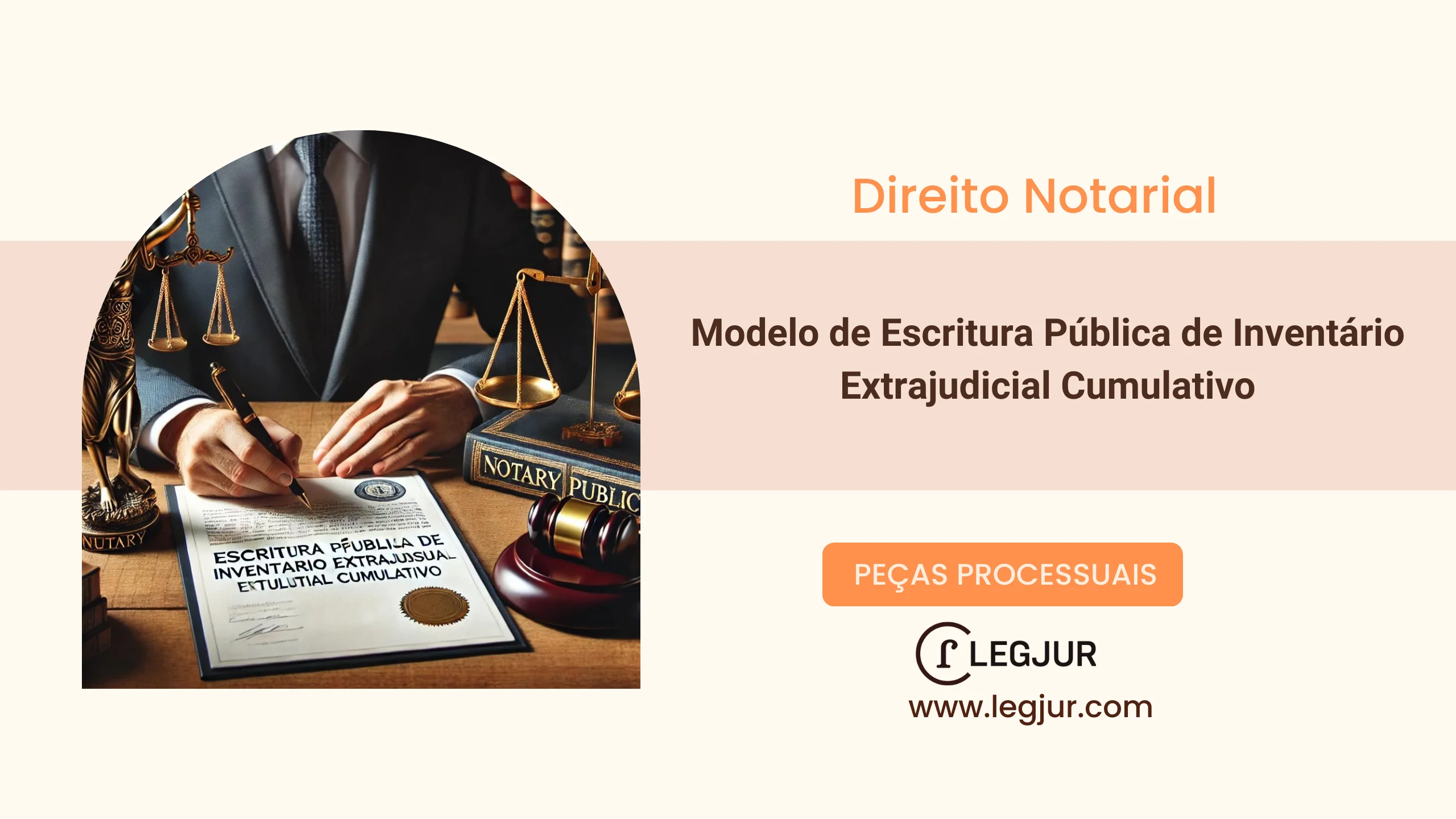 Modelo de Escritura Pública de Inventário Extrajudicial Cumulativo: Partilha de Bens por Representação e Cumulação de Inventários com Base no CPC/2015 e CF/88