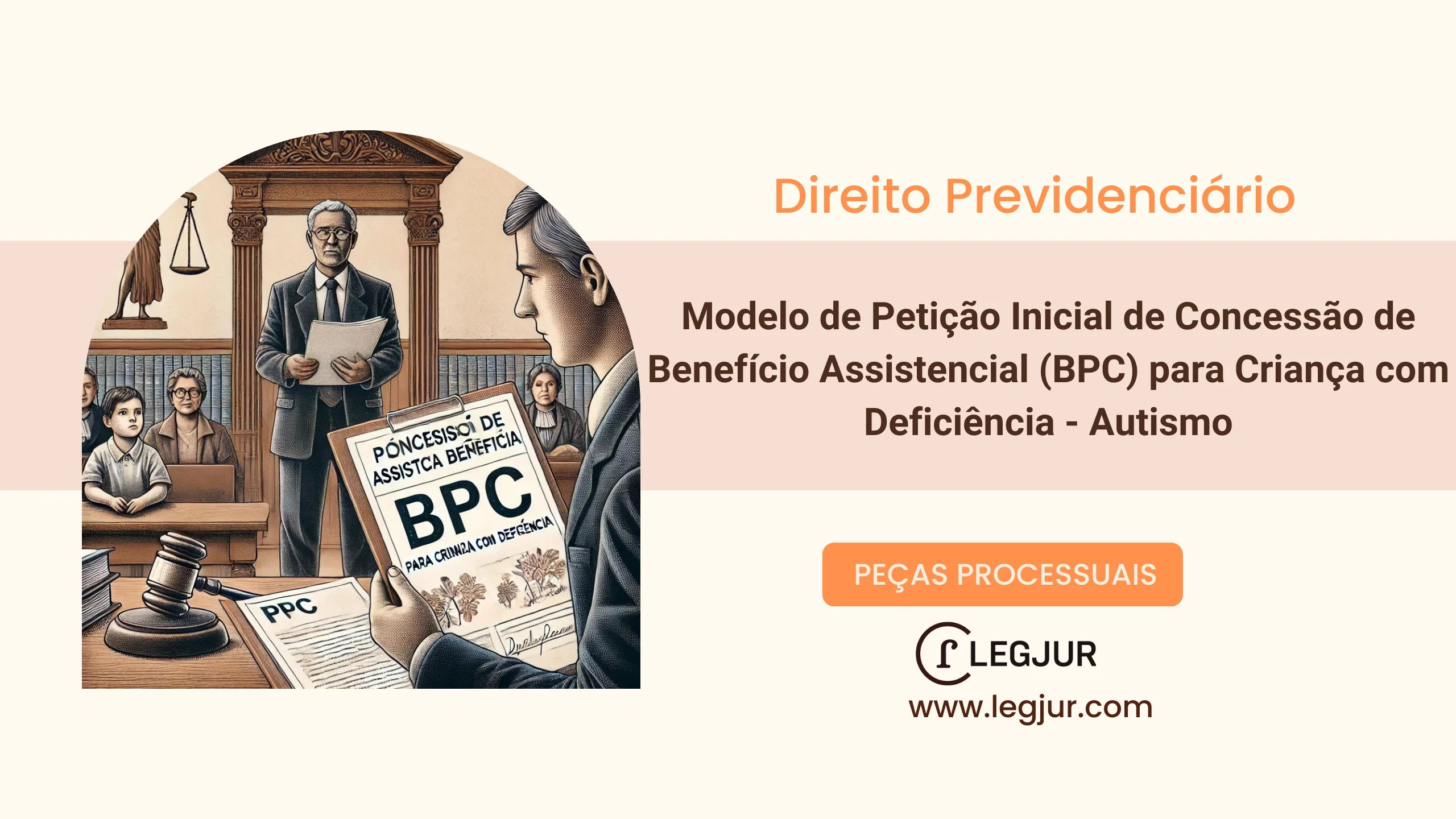 Modelo de Ação de Concessão de Benefício Assistencial à Pessoa com Deficiência para Menor com Transtorno do Espectro Autista (TEA)