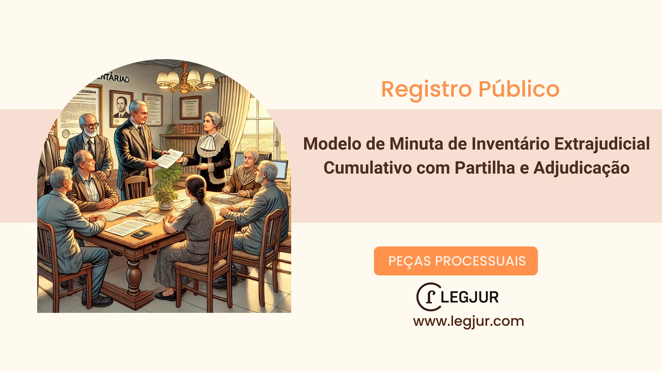 Modelo de Minuta de Inventário Extrajudicial com Partilha e Adjudicação para Escritura Pública