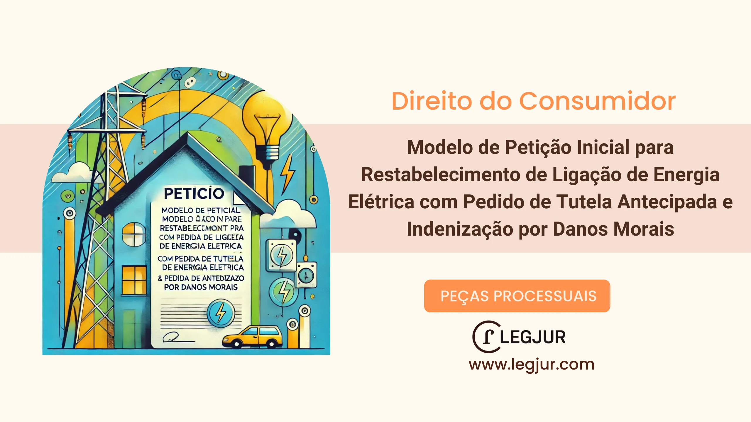 Modelo de Ação de Obrigação de Fazer com Pedido de Tutela de Urgência e Danos Morais contra Concessionária de Energia Elétrica