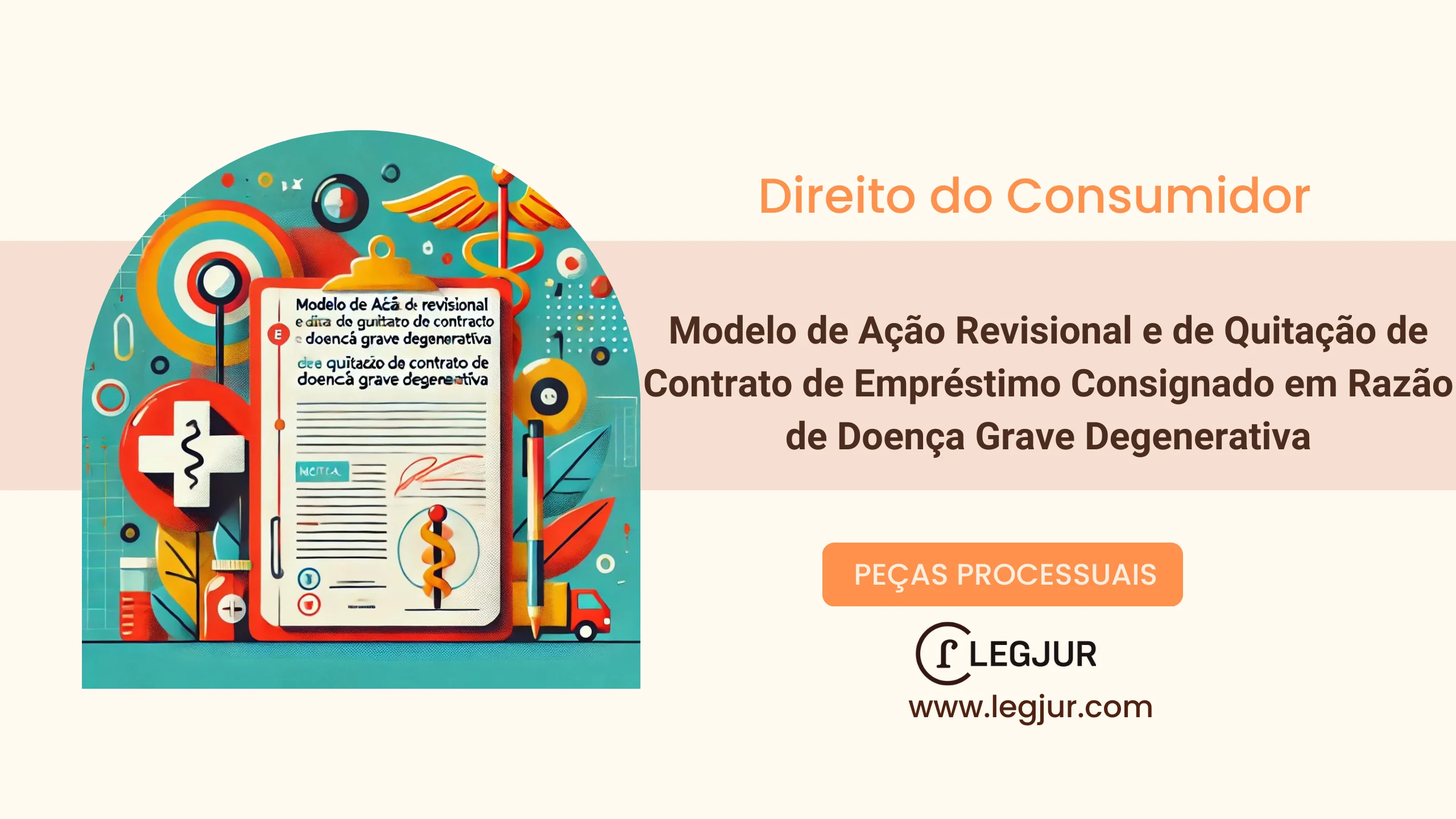 Modelo de Contrato de Revisão e Quitação Parcial de Empréstimo Consignado para Devedor com Doença Grave