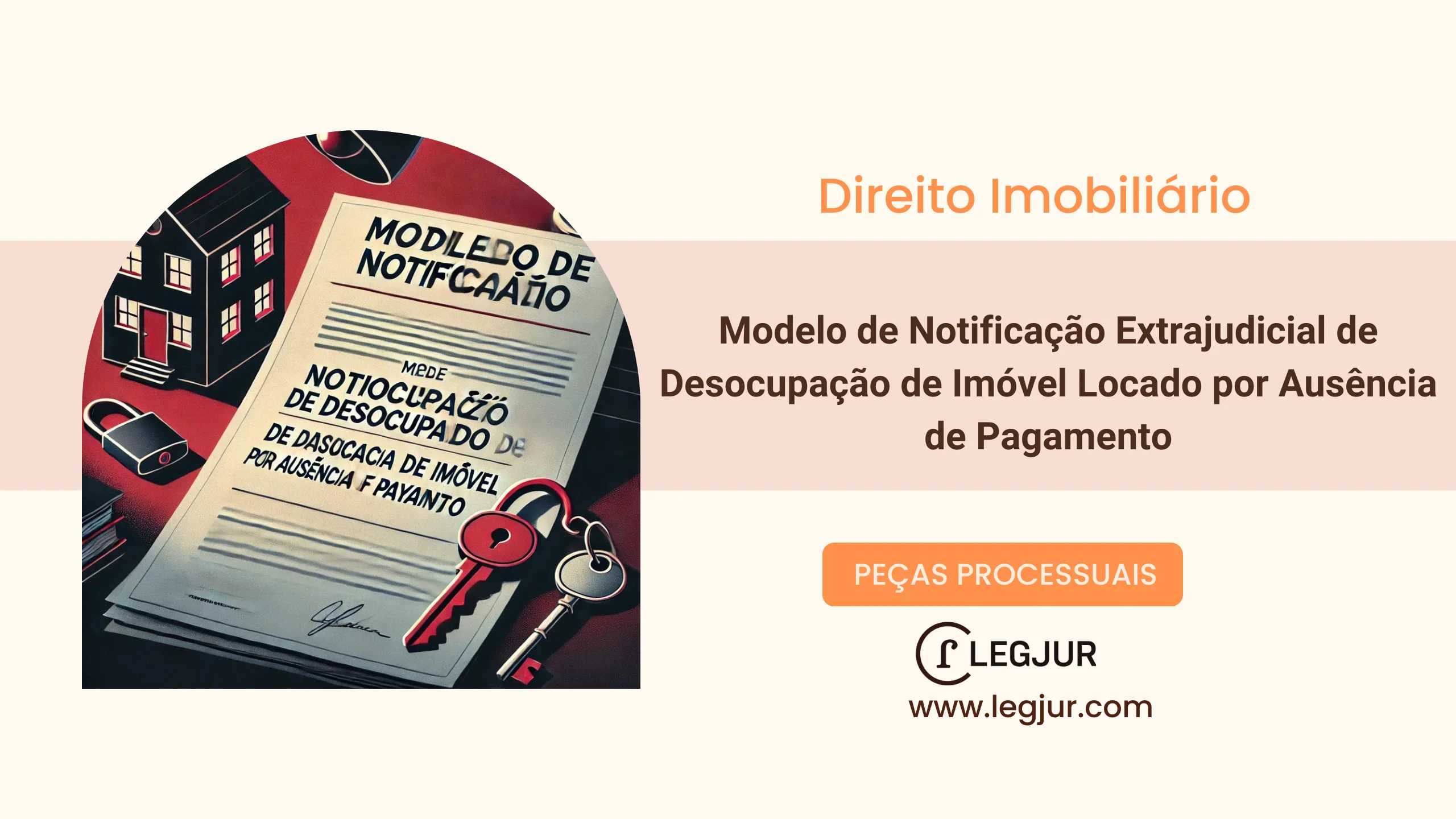 Modelo de Notificação Extrajudicial para Desocupação de Imóvel por Inadimplência de Aluguéis com Base na Lei do Inquilinato