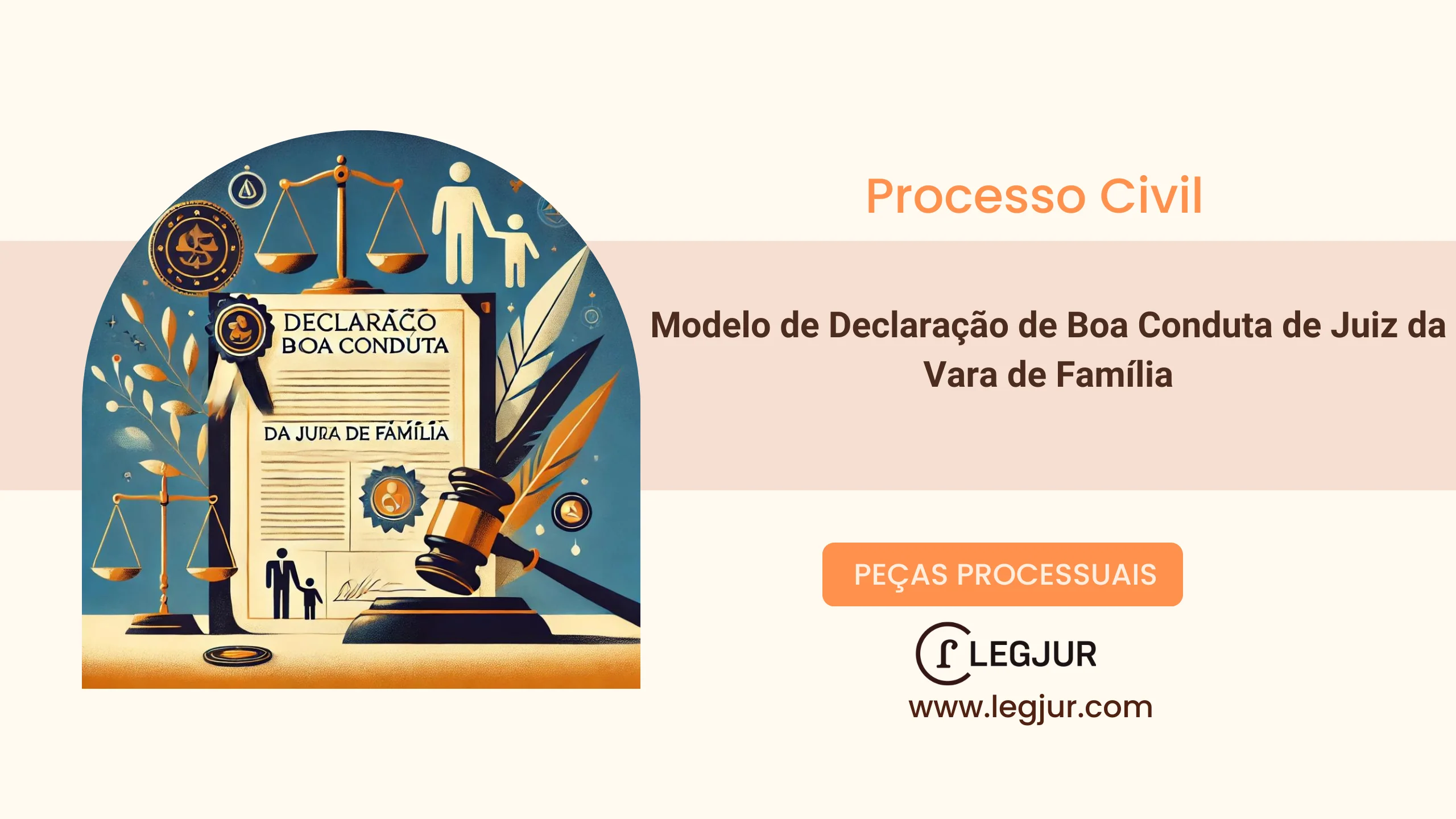 Modelo de Declaração de Boa Conduta em Favor de Magistrado na Vara de Família de Passos/MG