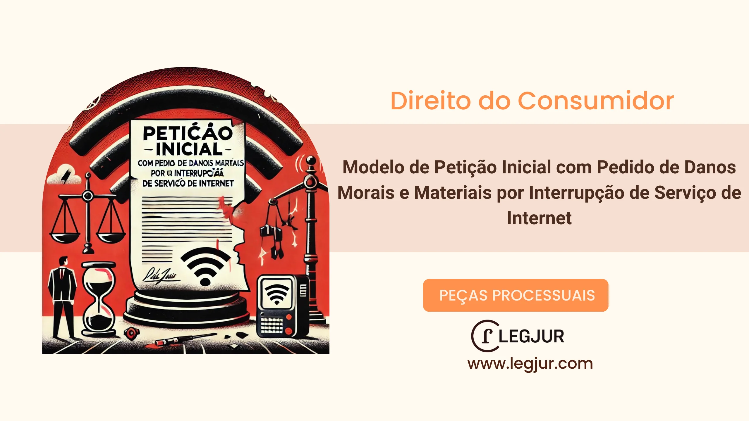 Modelo de Ação de Indenização por Danos Morais e Materiais contra Operadora de Internet por Interrupção de Serviço Essencial