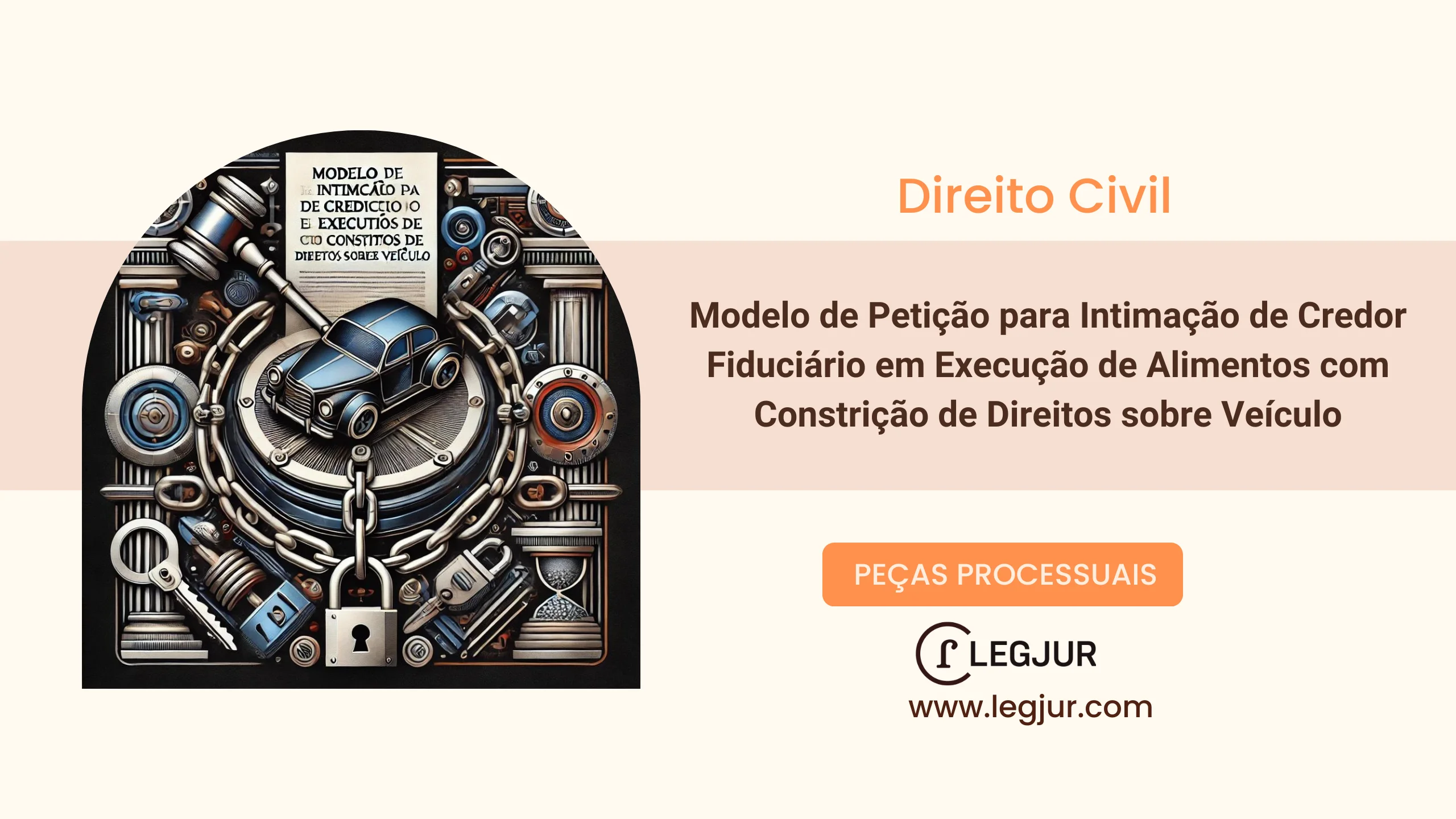 Modelo de Petição Inicial de Ação de Execução de Alimentos com Pedido de Intimação de Credor Fiduciário em Constrição de Veículo