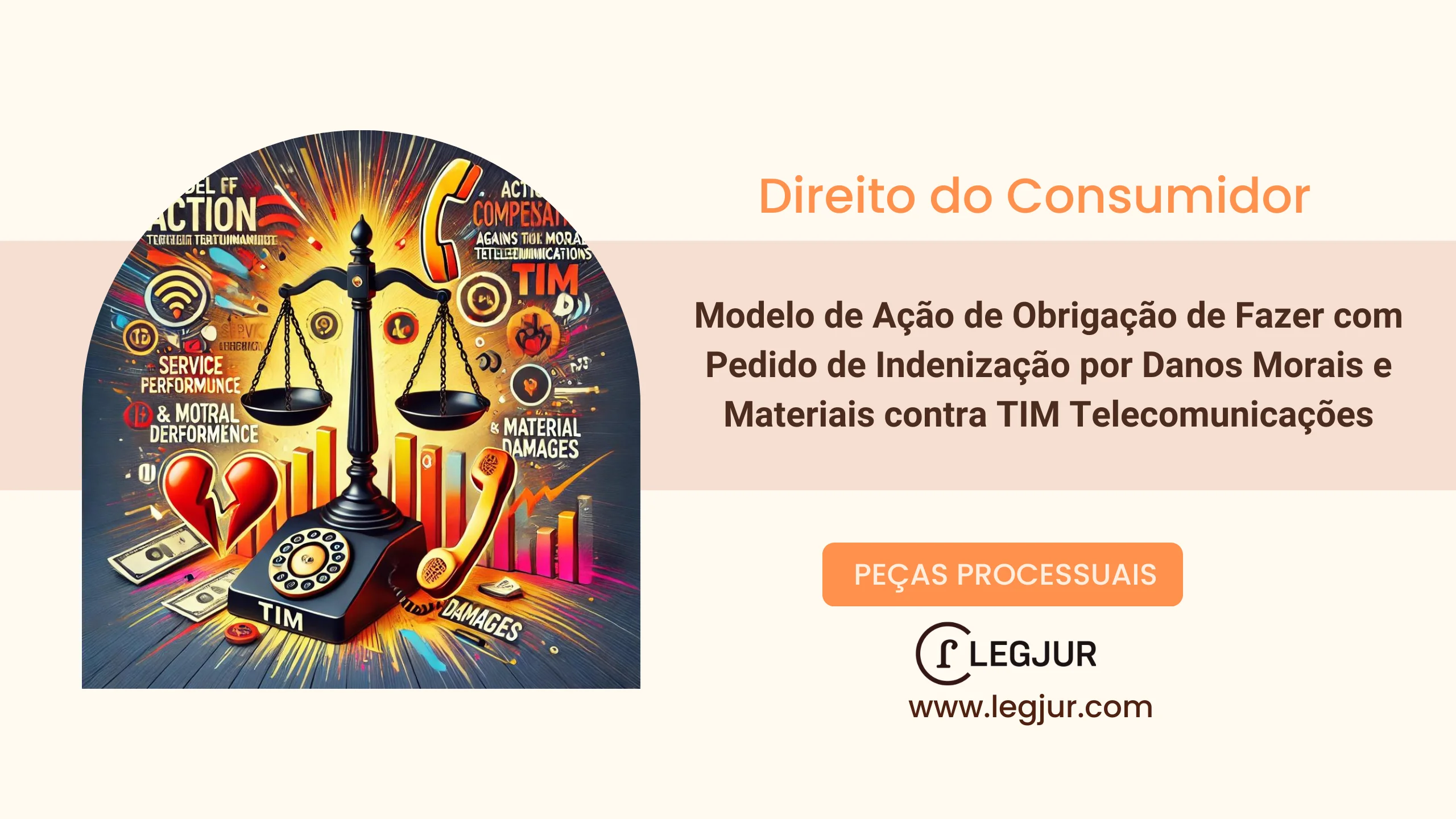 Modelo de Ação de Obrigação de Fazer, Indenização por Danos Morais e Materiais contra TIM Telecomunicações S/A por Falha na Portabilidade e Negativação Indevida