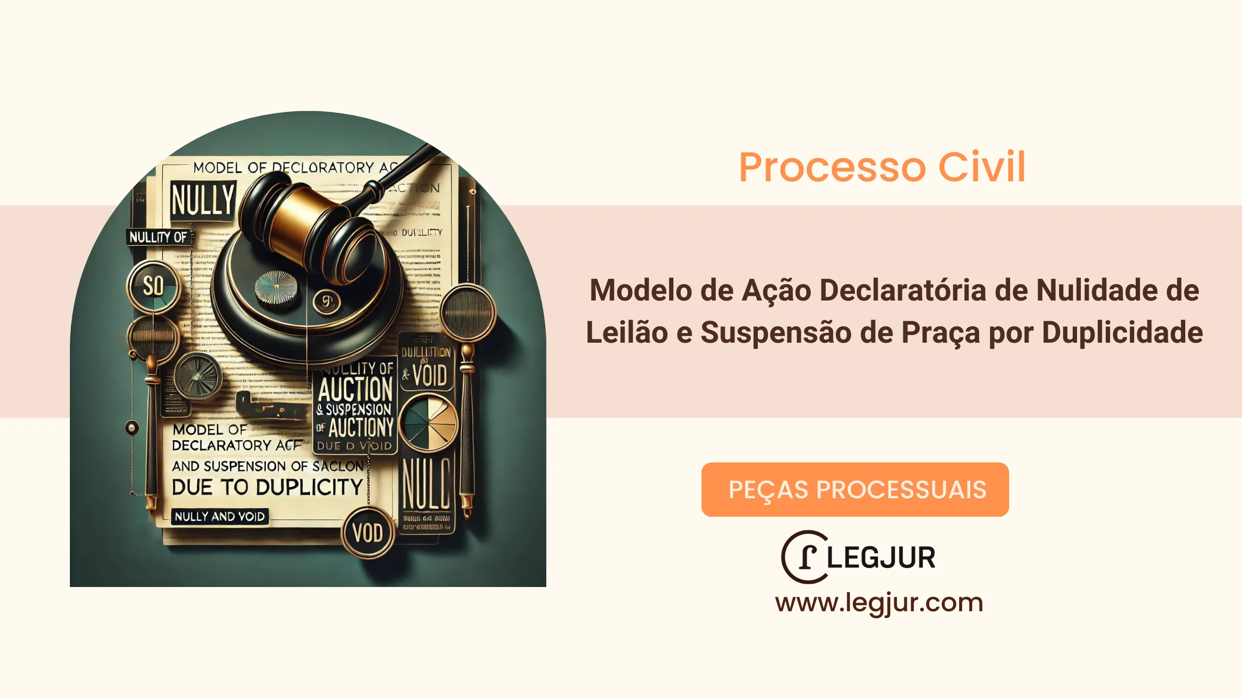 Modelo de Ação Declaratória de Nulidade e Suspensão de Leilão de Imóvel por Irregularidades Processuais
