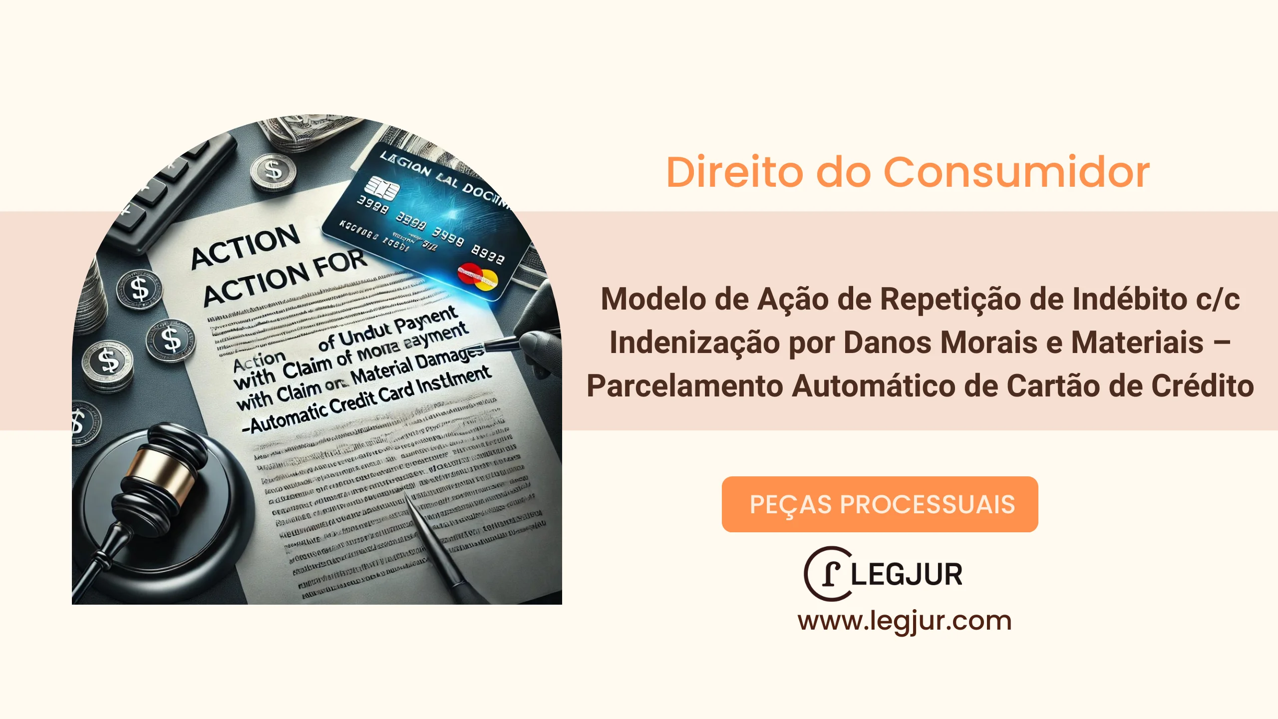 Modelo de Ação de Repetição de Indébito Cumulada com Indenização por Danos Morais e Materiais Decorrente de Parcelamento Não Autorizado em Cartão de Crédito