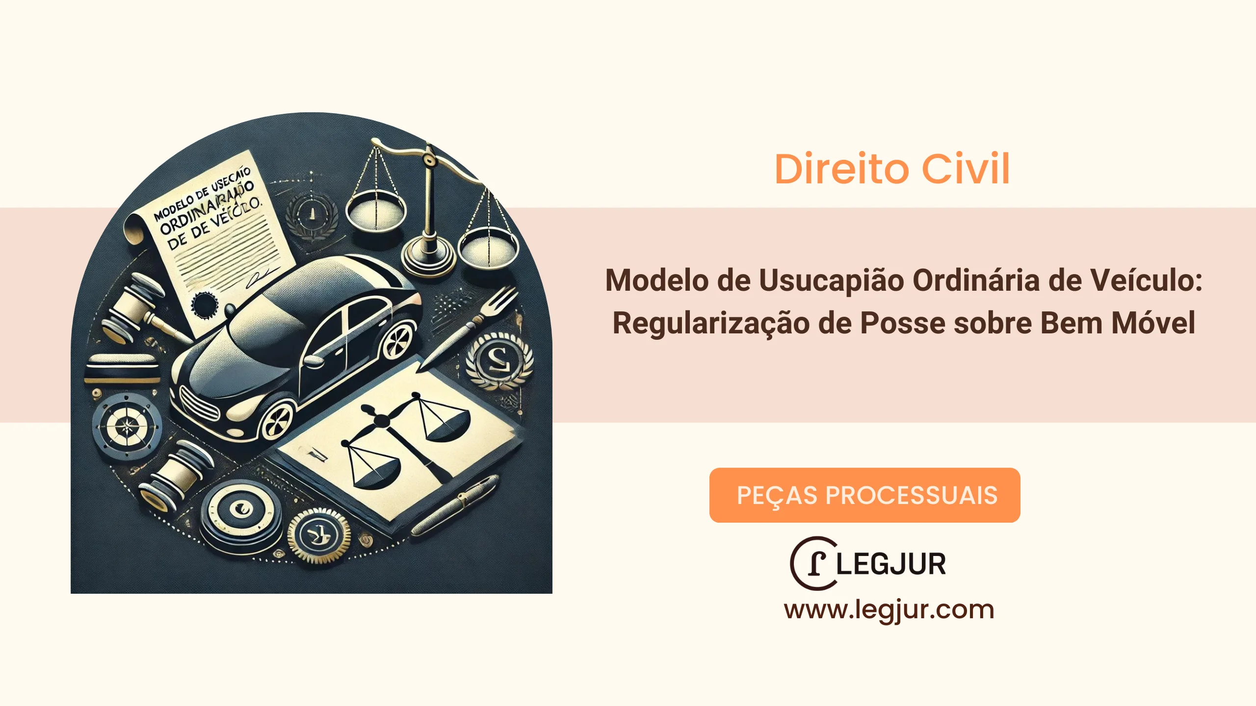 Modelo de Ação de Usucapião Ordinária de Veículo Proposta contra Espólio para Regularização de Propriedade