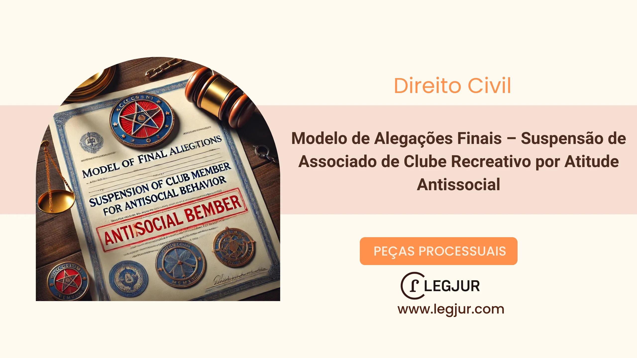 Modelo de Pedido de Anulação de Suspensão Associativa por Irregularidades no Procedimento Disciplinar em Clube Recreativo