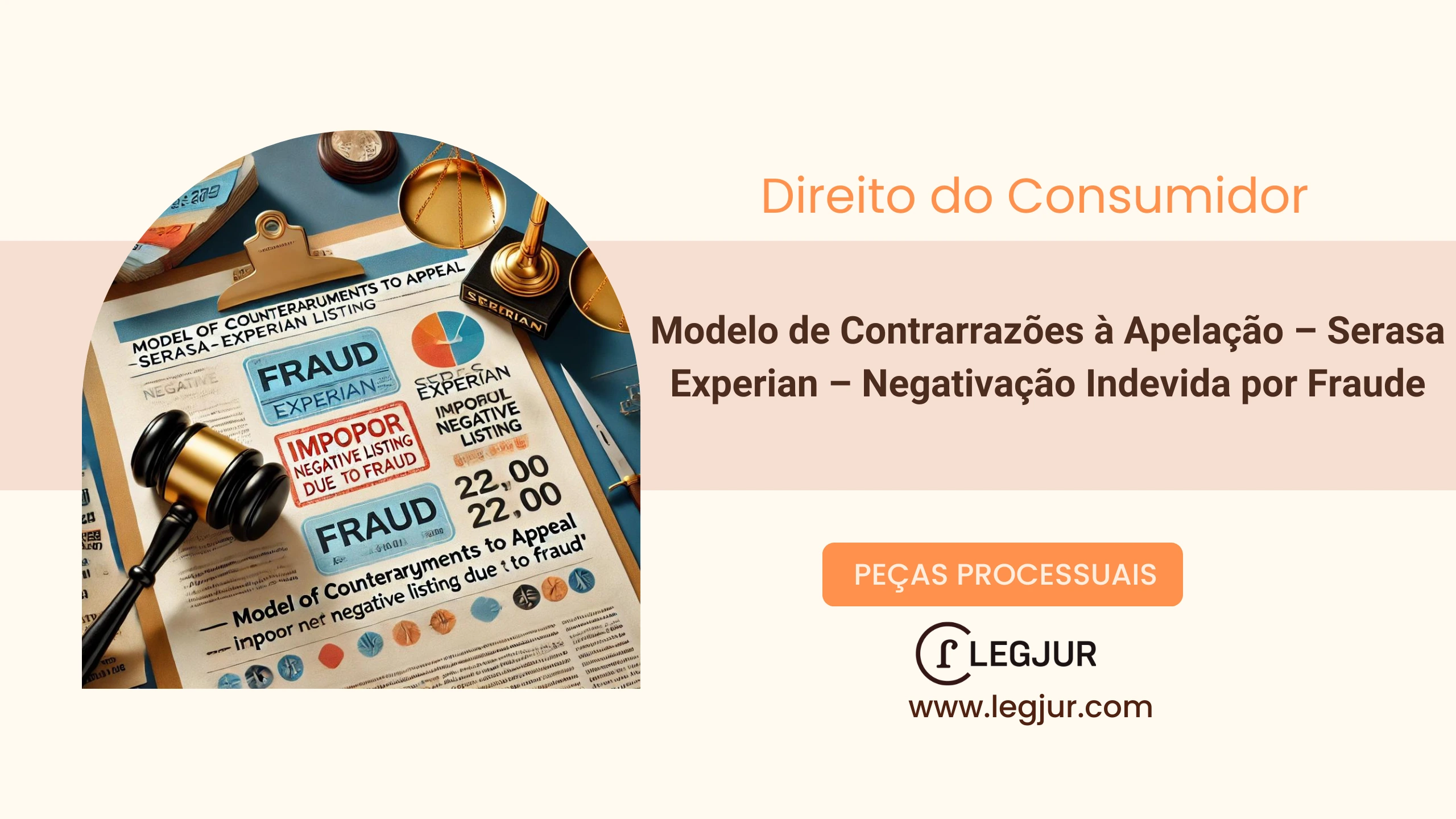 Modelo de Contrarrazões em Ação Indenizatória por Dano Moral Decorrente de Negativação Indevida do Nome do Consumidor