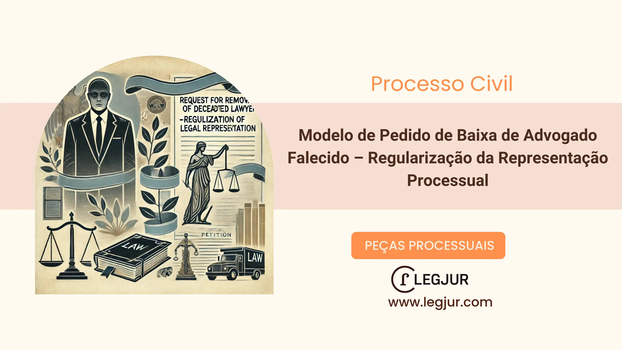 Modelo de Pedido de Baixa de Advogado Falecido e Regularização da Representação Processual nos Autos de Processo Civil